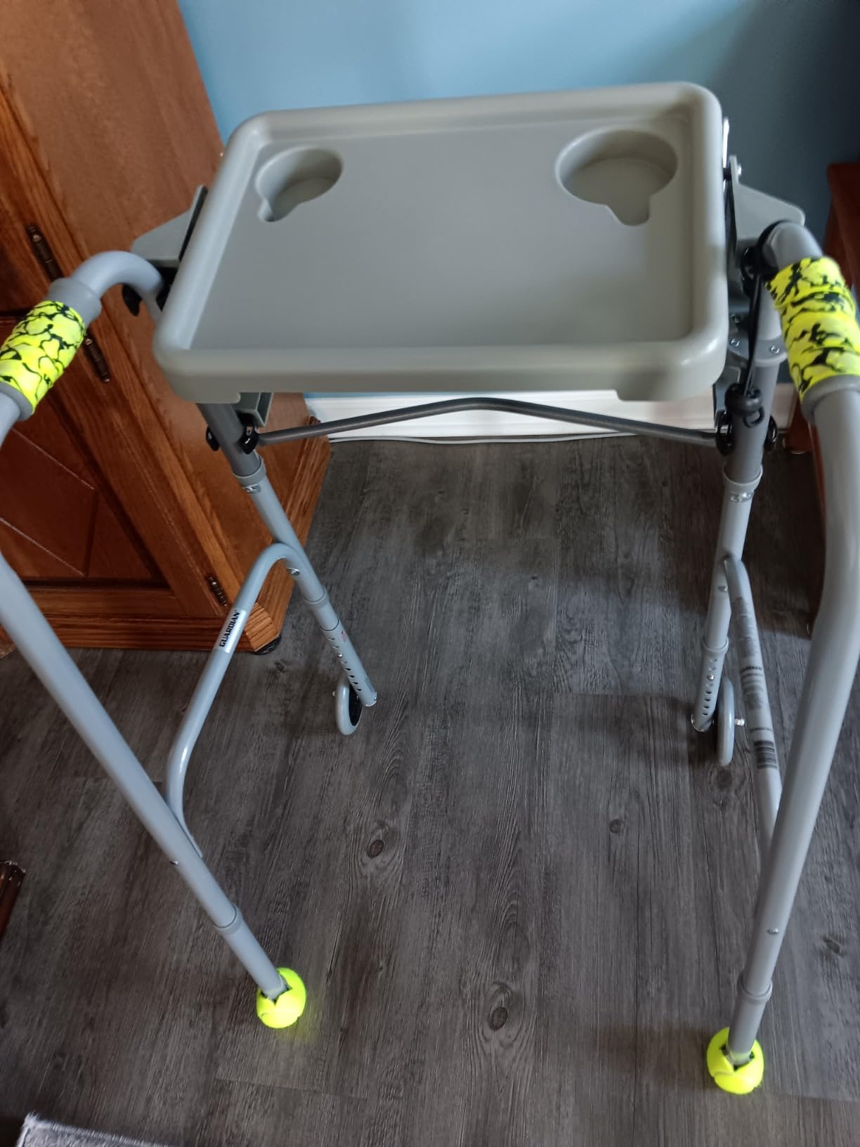 Medline Guardian Walker Flip Tray, Gray, 1 Count customer photo 1