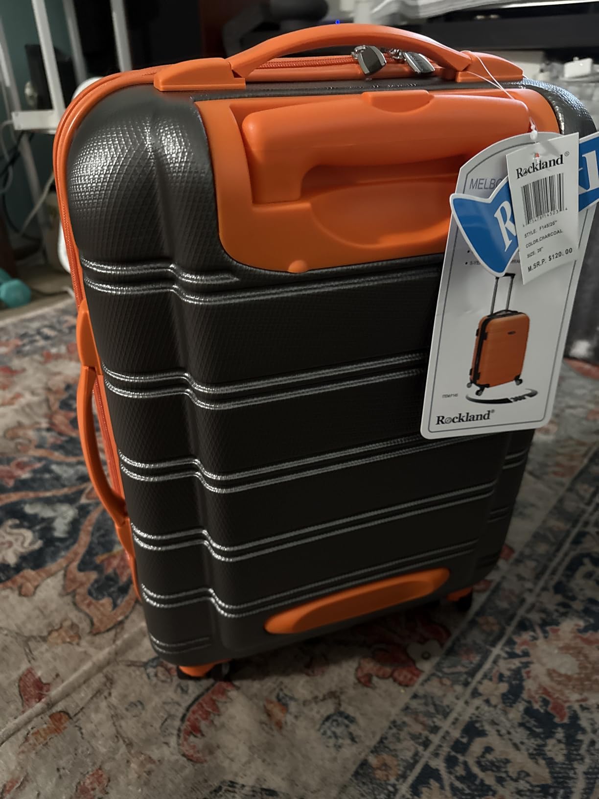 Rockland Melbourne Hardside 3 Piece Expandable Spinner Wheel Luggage Set, (20