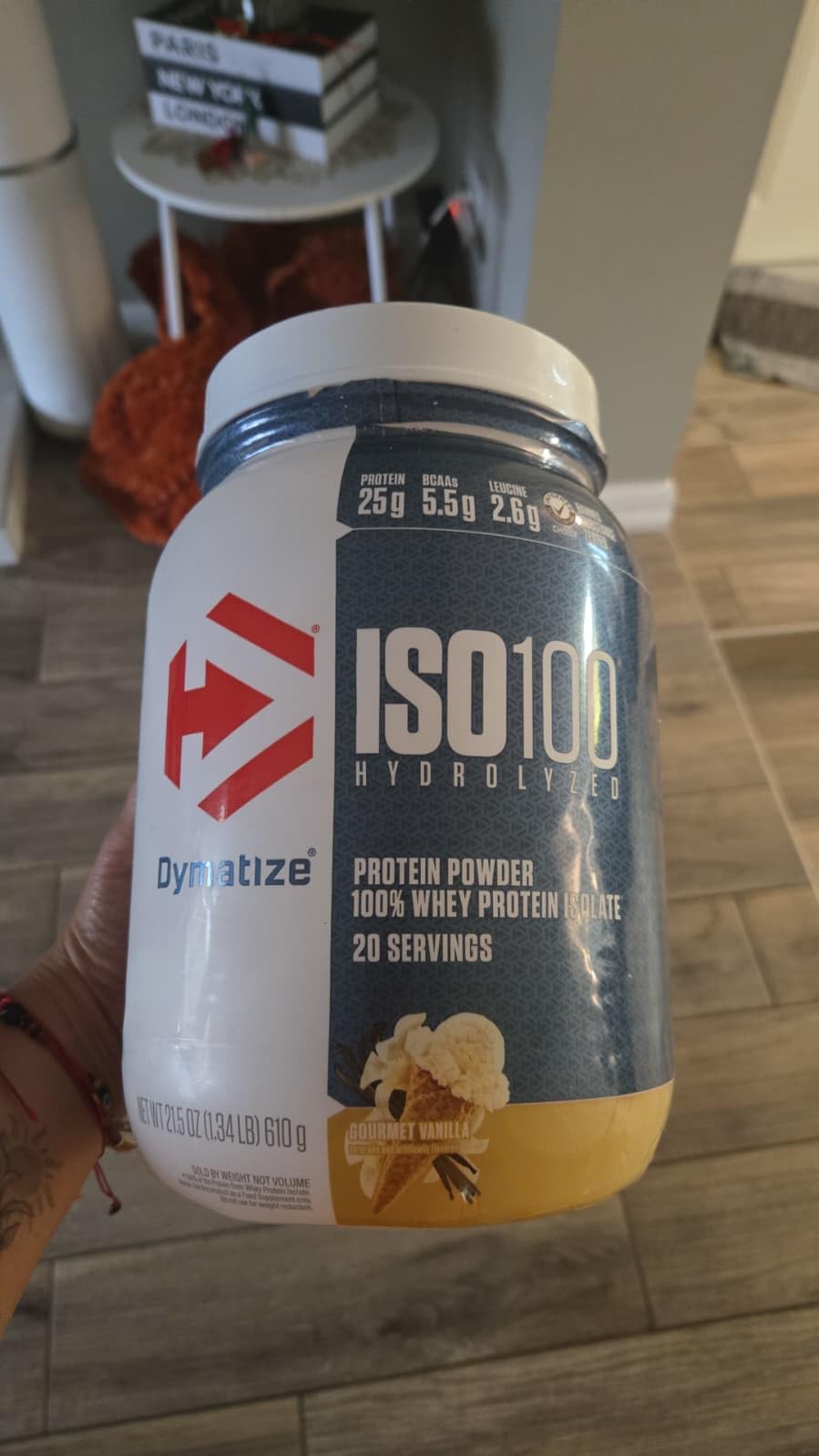 Dymatize ISO 100 Whey Protein Powder with 25g of Hydrolyzed 100% Whey Isolate, Vanilla, 5 Pound, Package May Vary customer photo 1