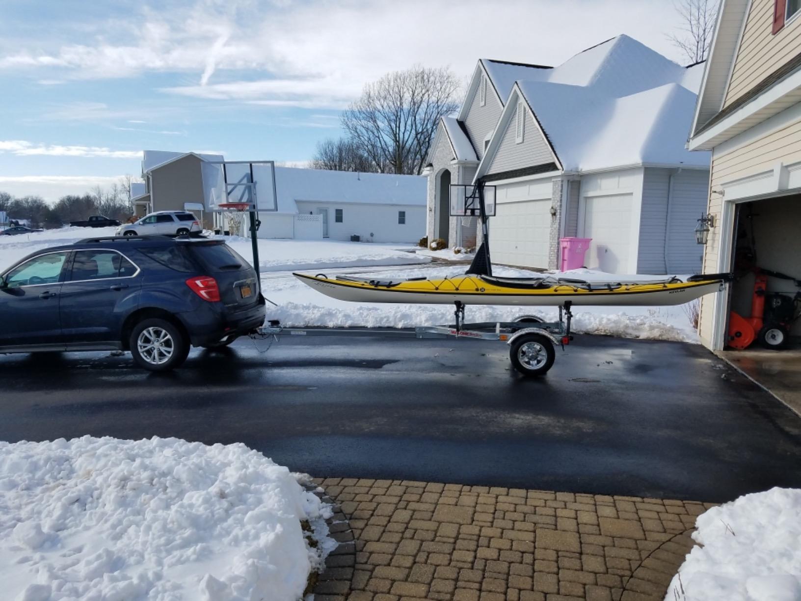 Malone MPG461KB MicroSport 2 Kayak Trailer with 2 J-Rack Kayak Carriers, 2 Bike Racks & Spare Tire | 20' / 800 lbs Capacity | Fully Submersible customer photo 2