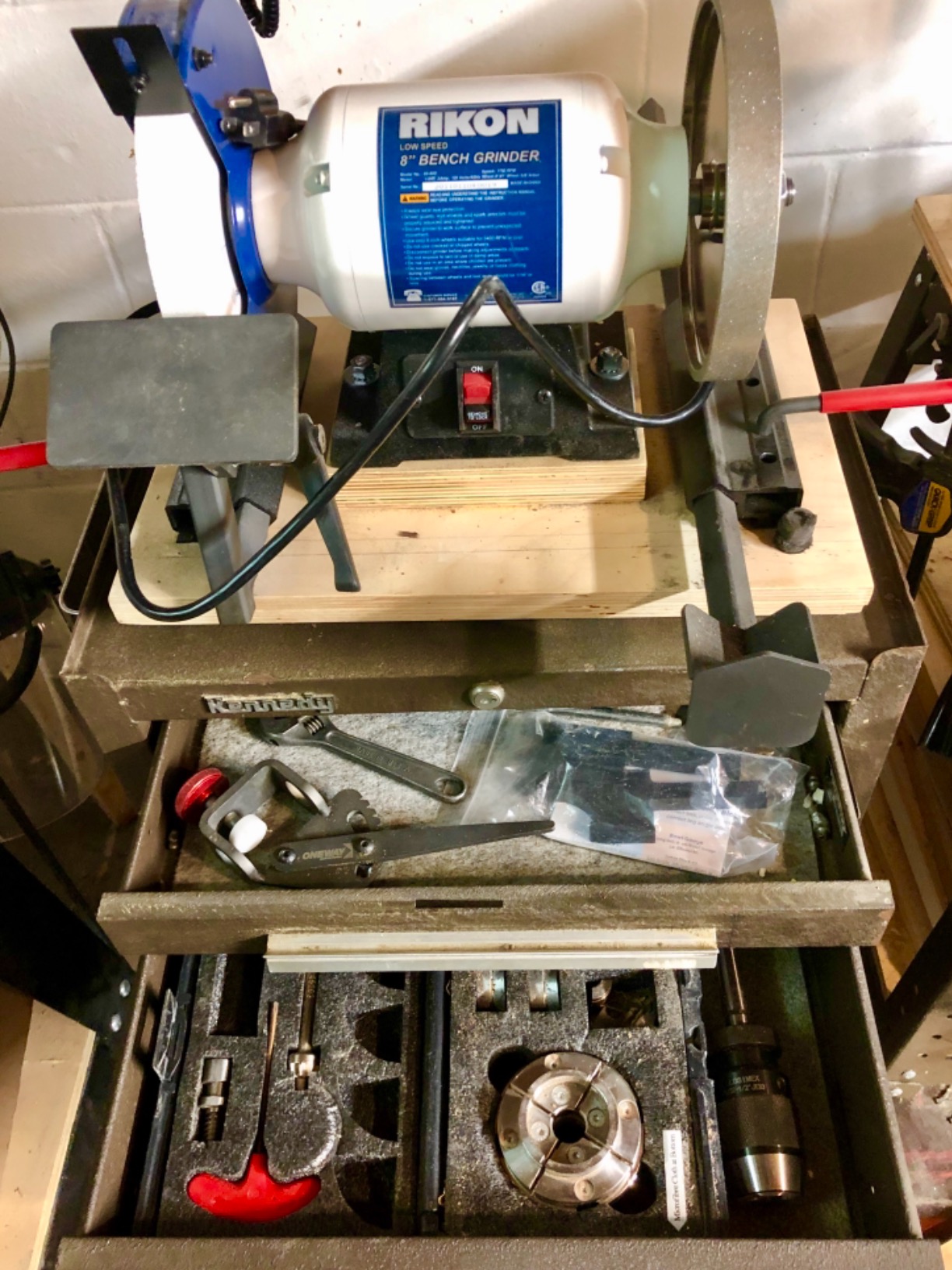 RIKON Professional Power Tools, 80-805, 8â€ Slow Speed Bench Grinder, Powerful Shop Table Tool, Perfect for Sharpening, With Anti-Vibration Rubber Feet customer photo 2