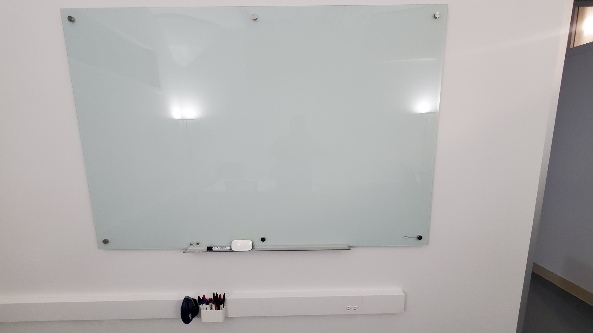 Quartet Magnetic Glass Dry Erase White Board, 48
