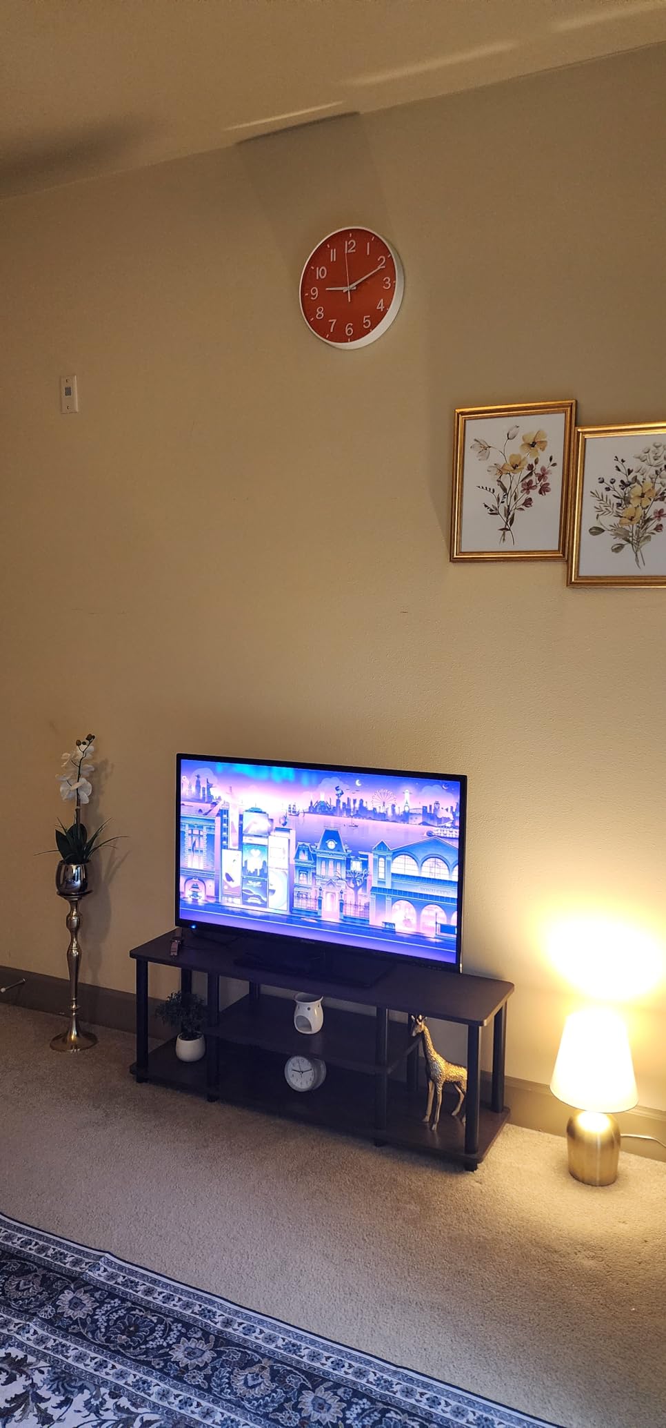 Furinno Turn-N-Tube No Tools 3D 3-Tier Entertainment TV Stand up to 50 inch TV, Round Tubes, Walnut customer photo 1