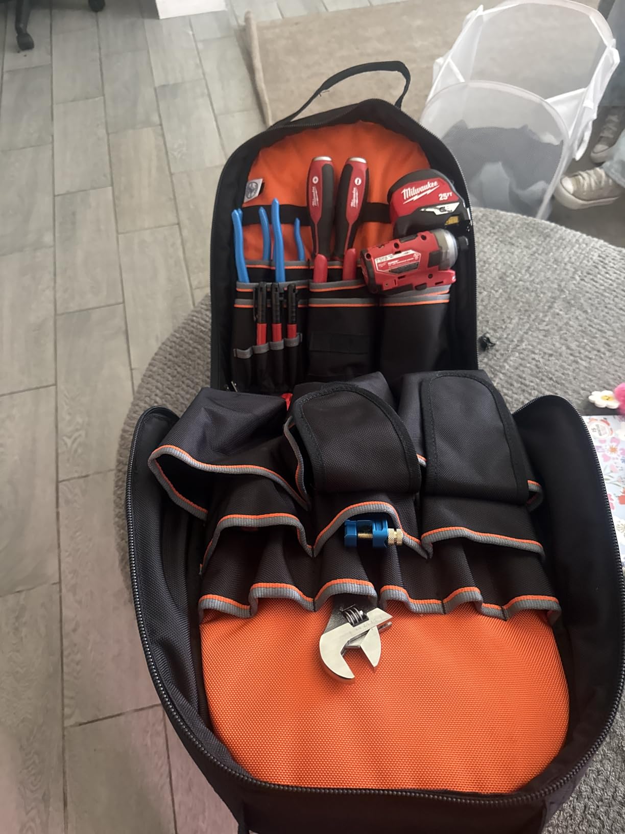 Klein Tools 55421BP-14 Tool Backpack, Heavy Duty Tradesman Pro Tool Bag Organizer with 39 Pockets, Molded Bottom customer photo 1