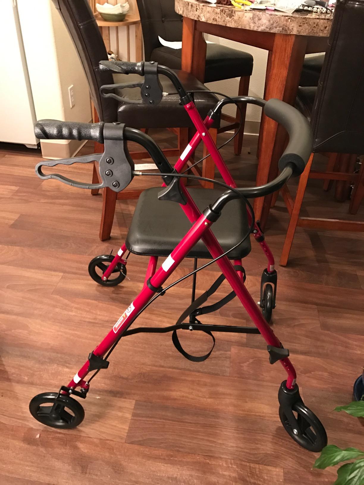 Medline Superlight Aluminum Rollator, Black - Ultra-Lightweight, Foldable & Durable Mobility Walker customer photo 2