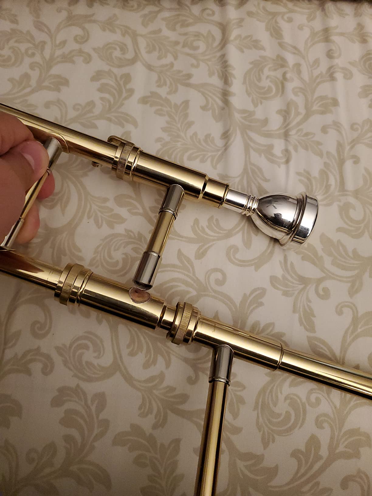 Glory GTD-2 B Flat Brass Trombone with Case & 12C Mouthpiece, Gold Finished, Tenor Trombone customer photo 2