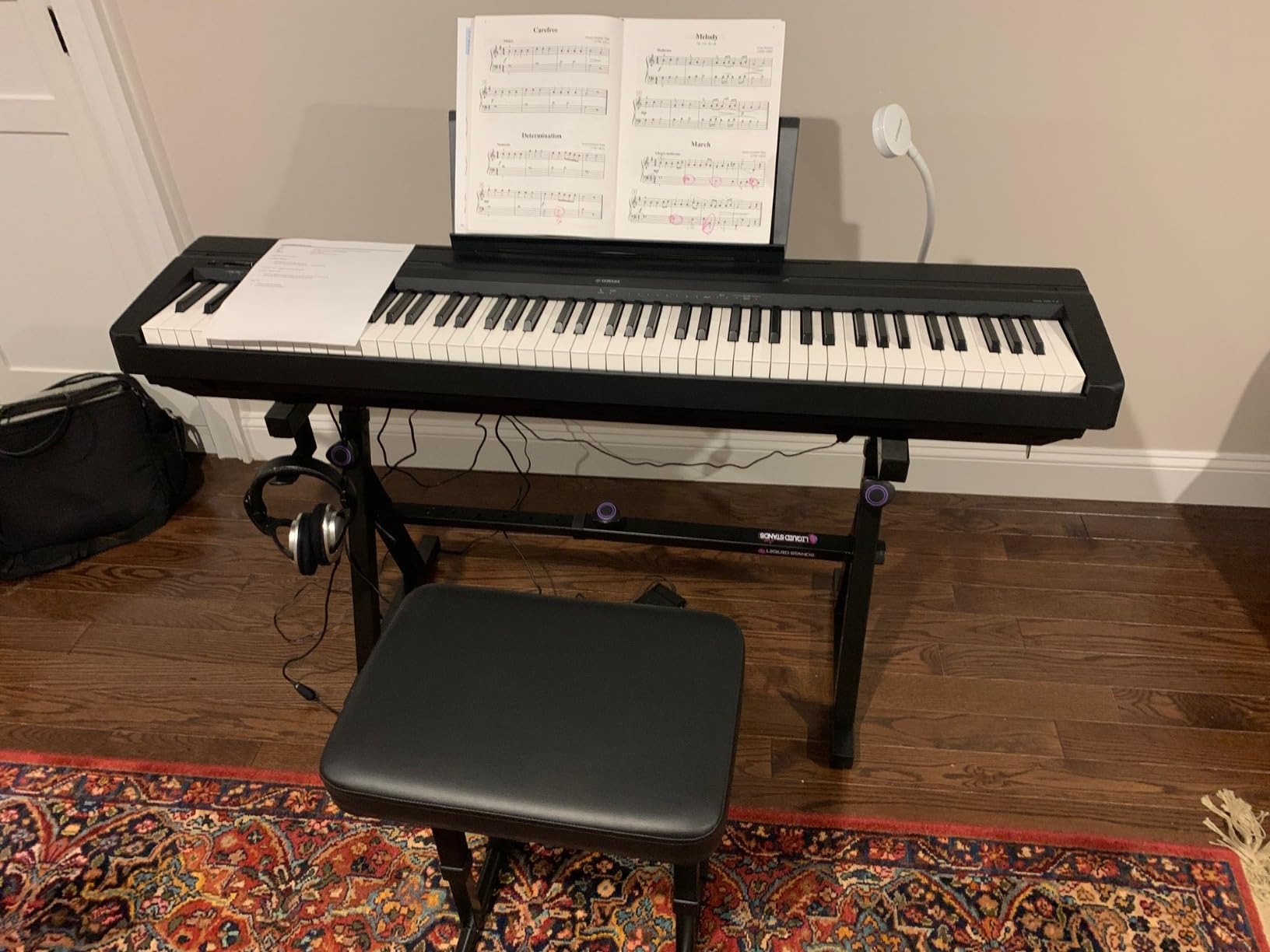 Yamaha P45 88-Key Weighted Portable Digital Piano Keyboard with Music Rest, Sustain Foot Switch, Built-in Speakers, USB Connectivity, Black (P45B) customer photo 2