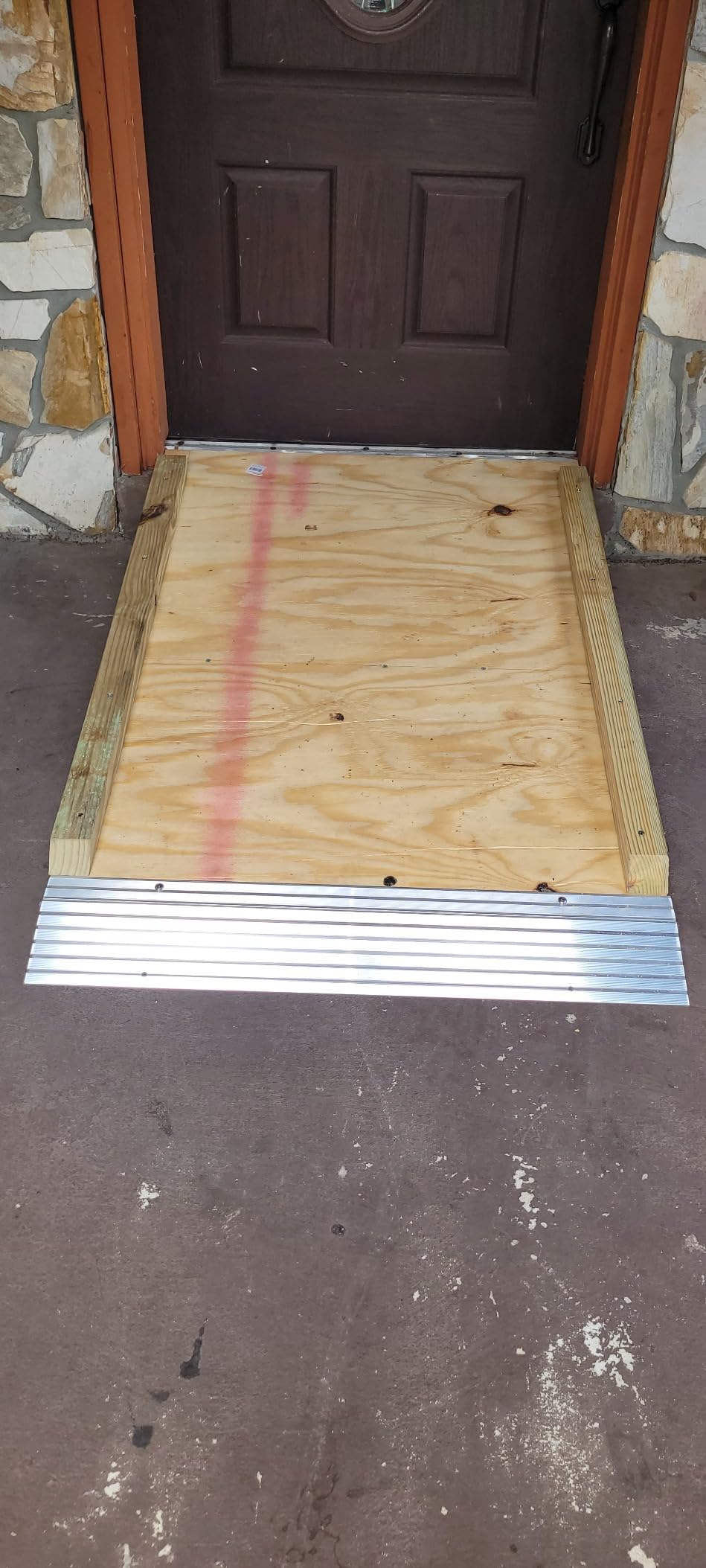 EZ-ACCESS Transitions Modular Entry Ramp, Self Supporting, Aluminum, 1.5 in | For Home Steps, Door Thresholds, and Sliding Doors, Adjustable Modular Transitions, Walker and Wheelchair Access customer photo 2