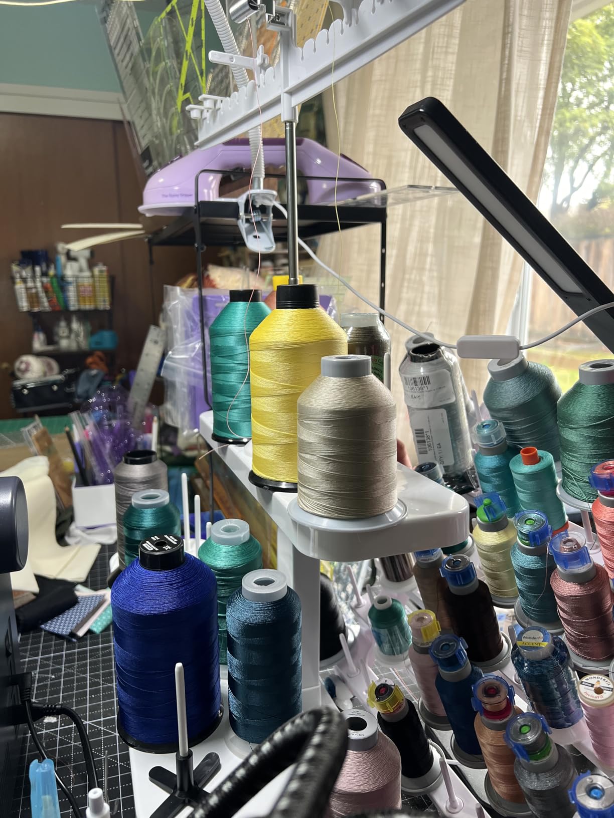 20 Spool Thread Stand for All Home Embroidery Machines Brother Babylock Janome Bernina Pfaff etc.. customer photo 1