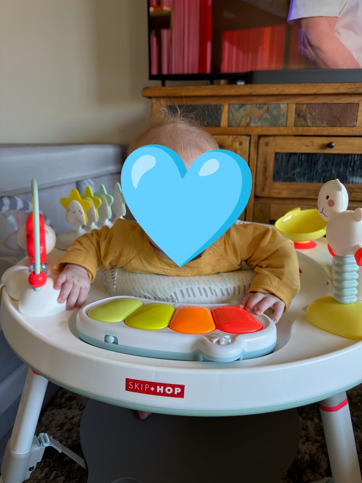 Skip Hop Baby Activity Center: Interactive Play Center with 3-Stage Grow-with-Me Functionality, 4mo+, Silver Lining Cloud customer photo 2