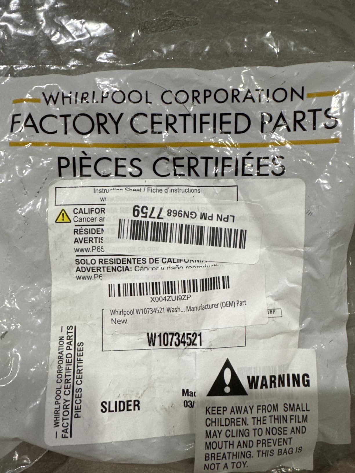 Whirlpool W10734521 Washer Clutch Kit Genuine Original Equipment Manufacturer (OEM) Part customer photo 1