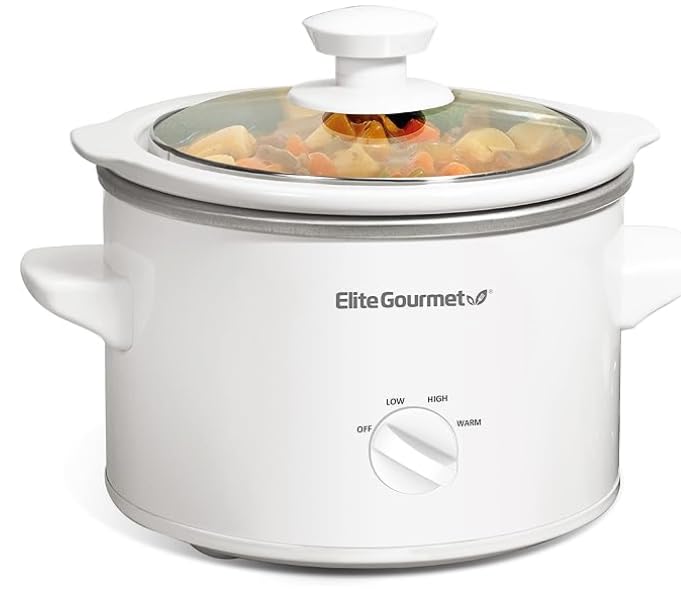 Elite Gourmet MST-275XS Electric Oval Slow Cooker, Adjustable Temp, Entrees, Sauces, Stews & Dips, Dishwasher Safe Glass Lid & Crock (2 Quart, Stainless Steel) customer photo 1