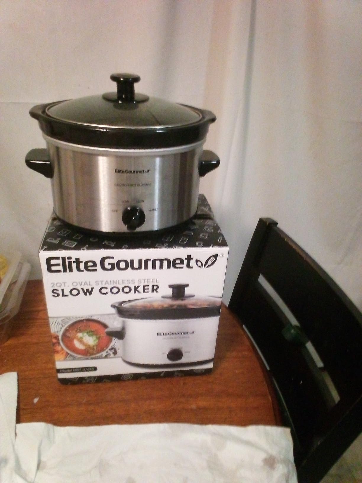 Elite Gourmet MST-275XS Electric Oval Slow Cooker, Adjustable Temp, Entrees, Sauces, Stews & Dips, Dishwasher Safe Glass Lid & Crock, 2 Quart, Stainless Steel customer photo 2