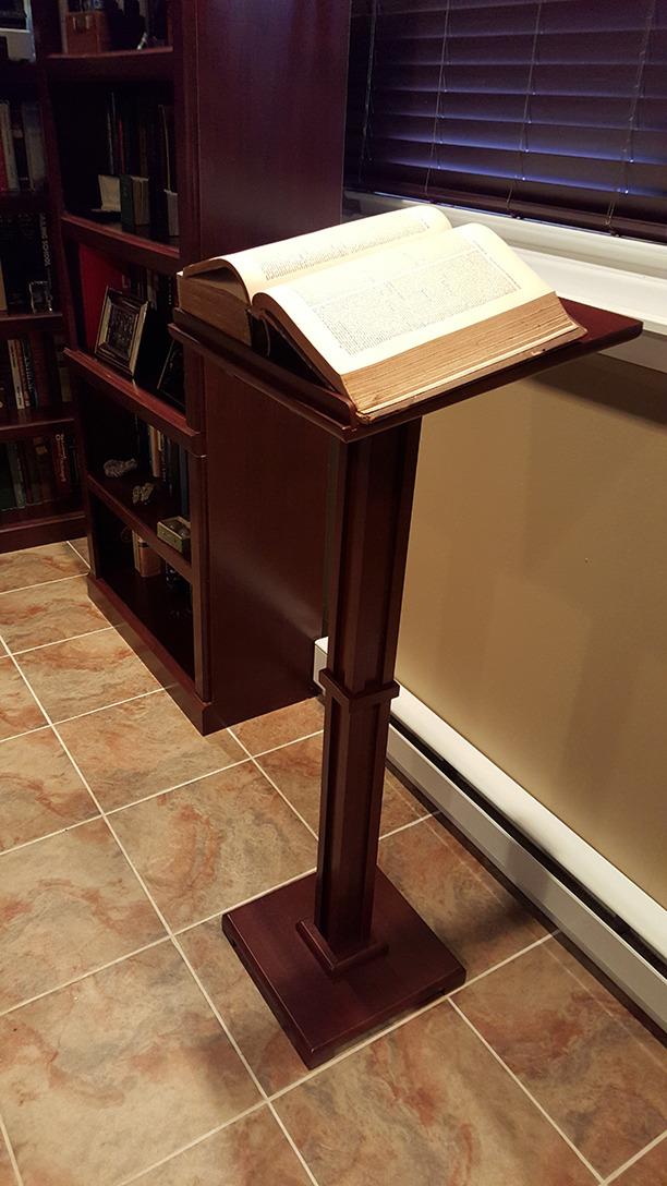 Walnut Finish Standing Lectern customer photo 1