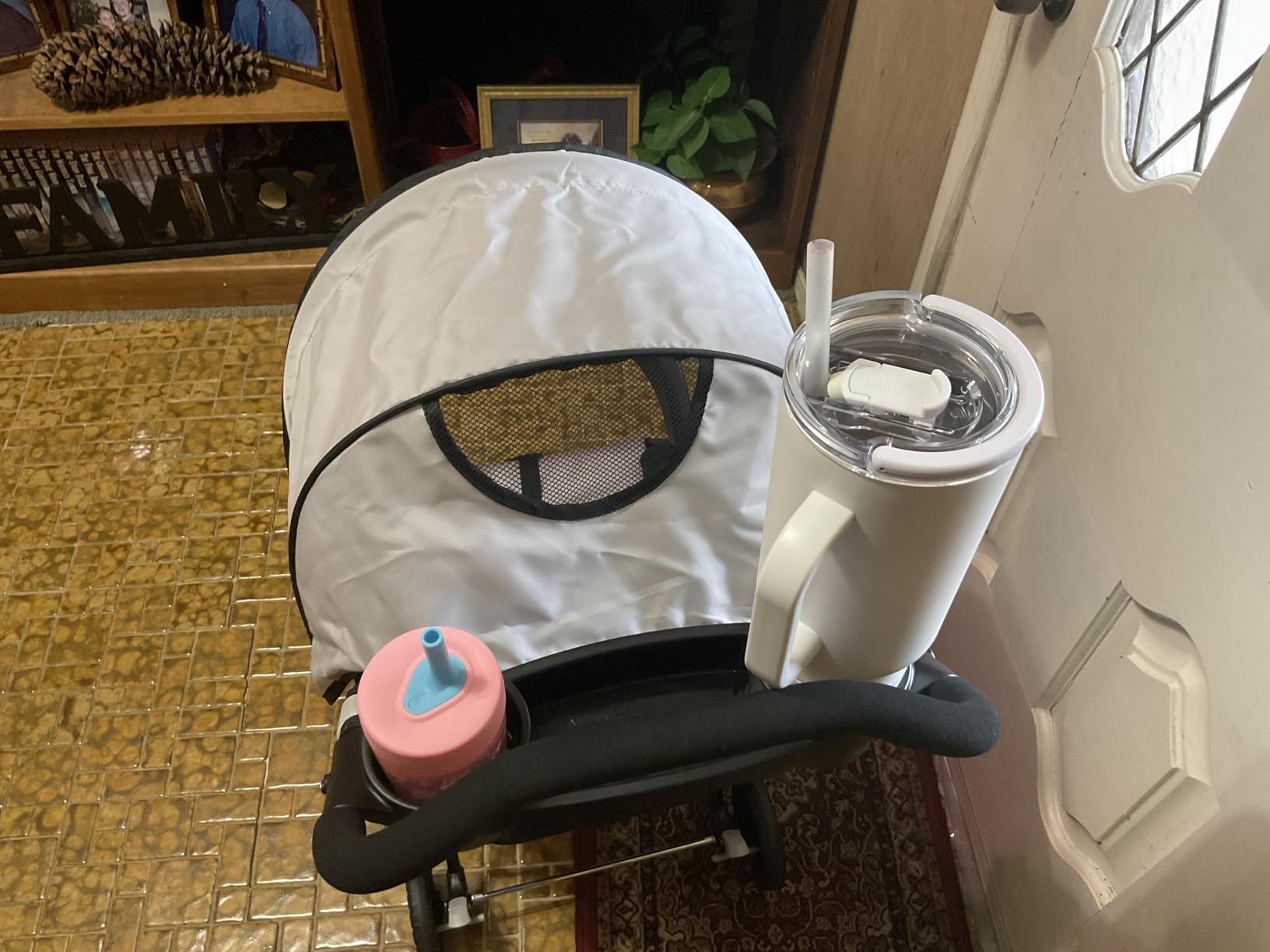 Kolcraft Cloud Plus Lightweight Umbrella Stroller for Toddlers with Reclining Seat, Large Storage Basket, Canopy, Infant & Parent Trays, Compact Fold, Slate Gray customer photo 2
