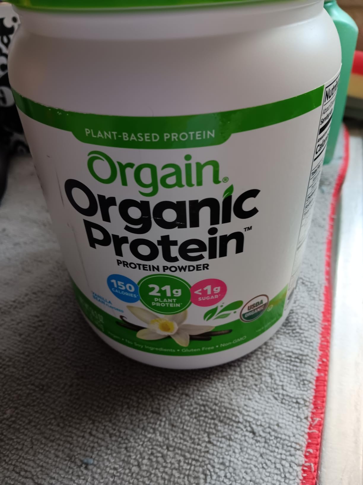 Orgain Organic Vegan Protein Powder, Vanilla Bean - 21g Plant Protein, No Added Sugar, Non-GMO, 1.02 lb customer photo 2
