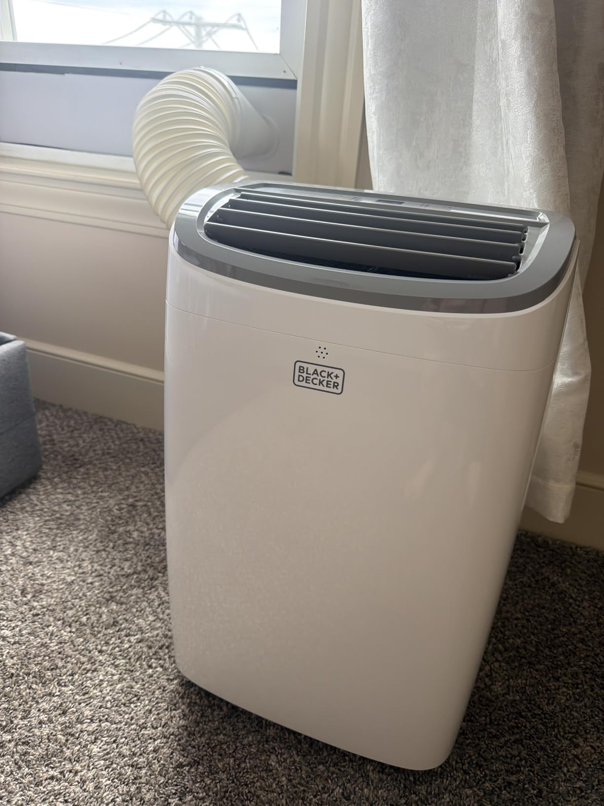 BLACK+DECKER Portable Air Conditioner, 9,000 BTU, BPACT08WT, White | 5,300 BTU SACC for Rooms up to 400 Sq. Ft., 3-in-1 Portable AC, Fan and Dehum with Follow Me Remote Control and Window Kit customer photo 1
