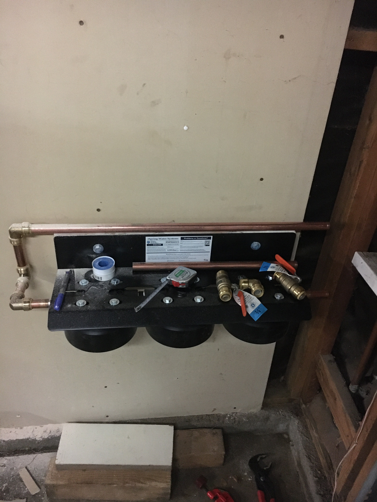 iSpring Whole House Water Filter System, Reduces Iron, Manganese, Chlorine, Sediment, Taste, and Odor, 3-Stage Iron Filter Whole House, Model: WGB32BM customer photo 1