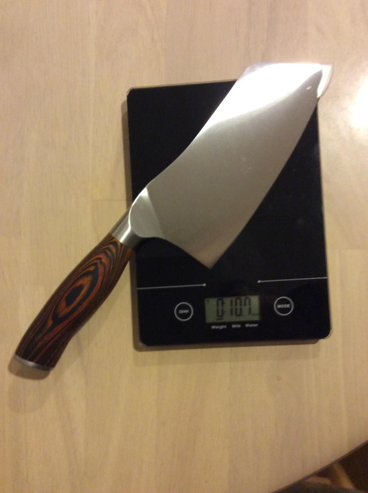 TUO Chef Knife, 8 inch Sharp Kitchen Knife with Pakkawood Handle, High Carbon Steel, Professional for Chopping & Dicing, Gift Box - Fiery Phoenix Series customer photo 1