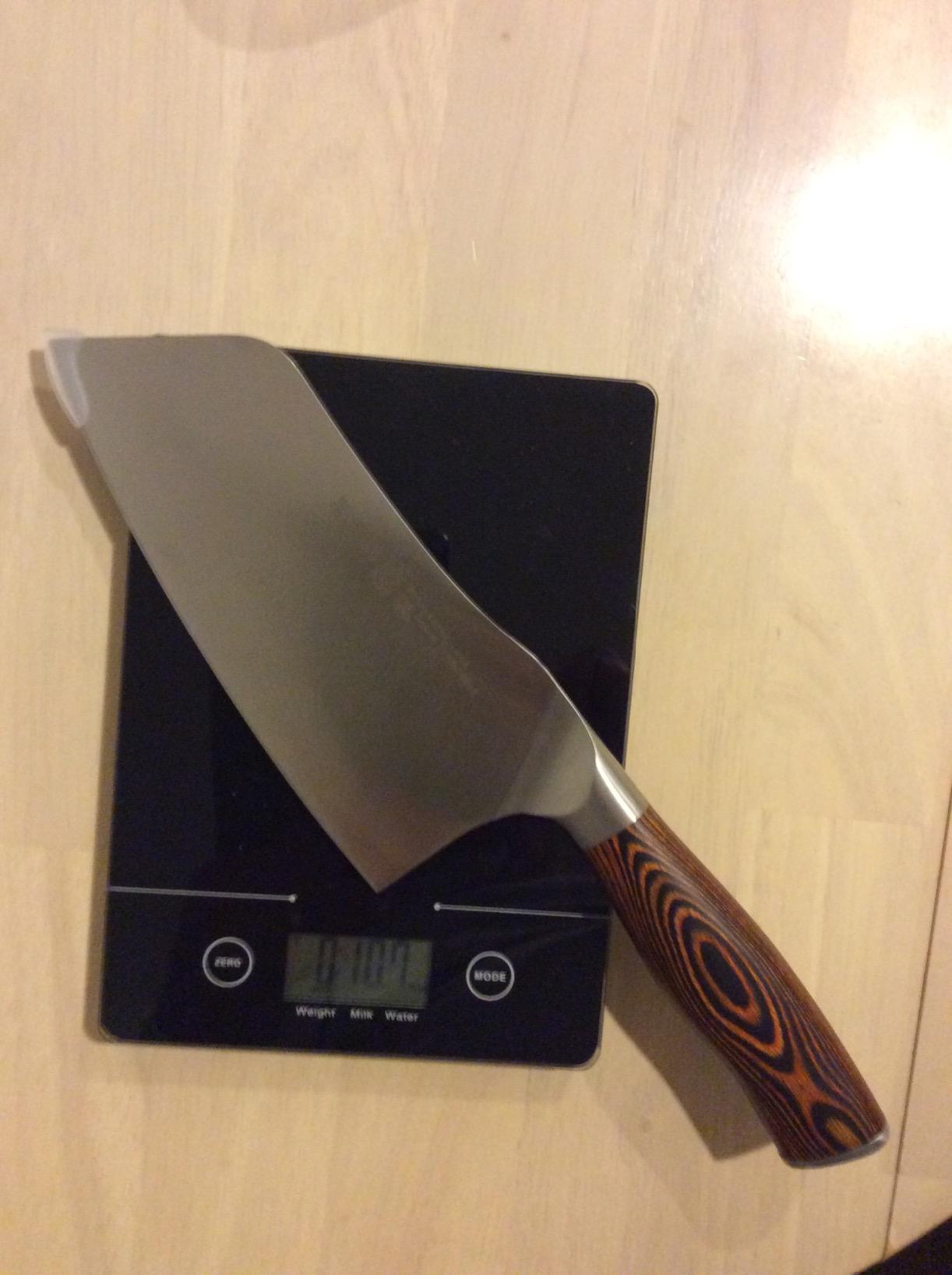 TUO Chef Knife, 8 inch Sharp Kitchen Knife with Pakkawood Handle, High Carbon Steel, Professional for Chopping & Dicing, Gift Box - Fiery Phoenix Series customer photo 2
