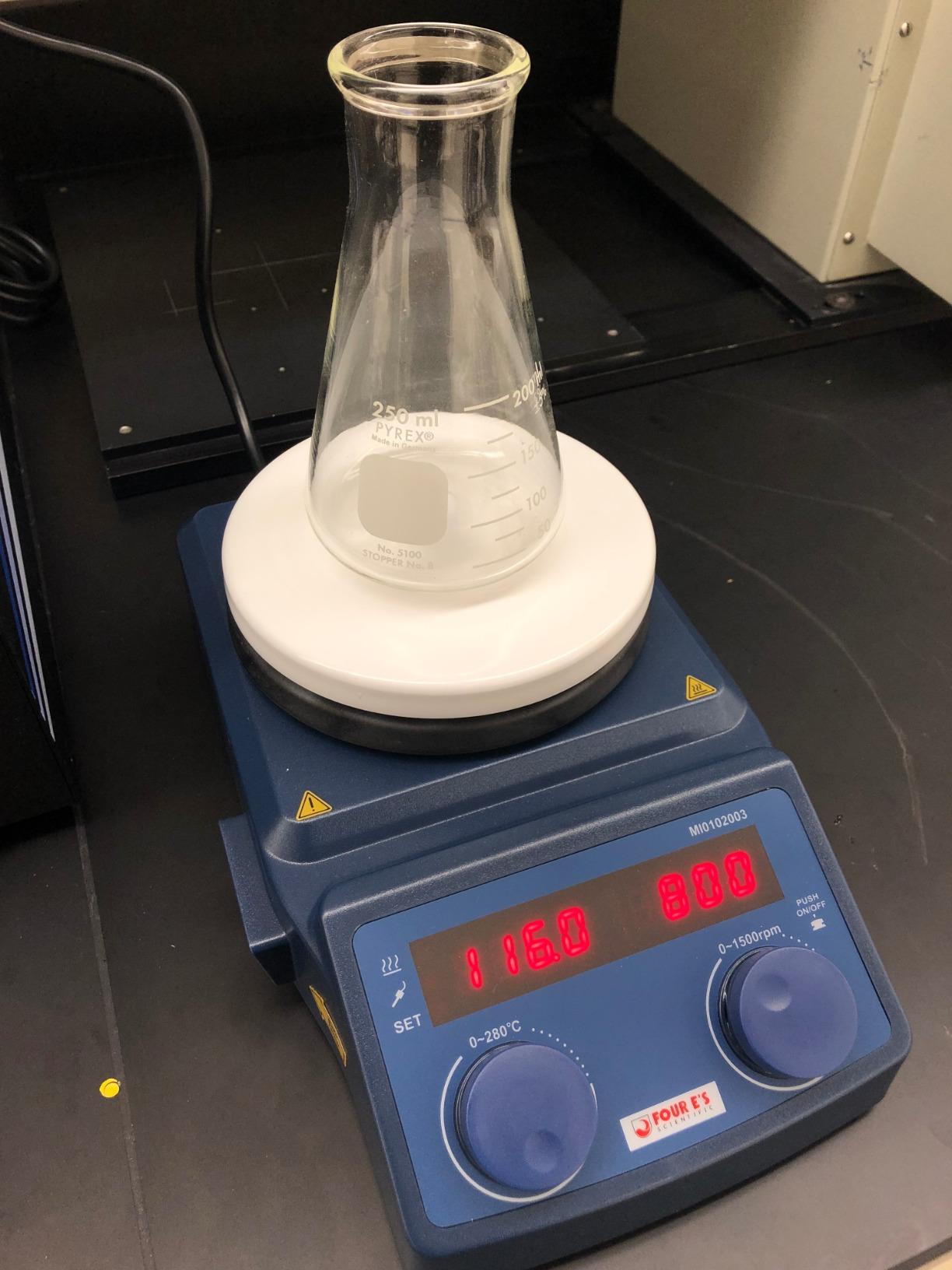FOUR E'S SCIENTIFIC 5 Inch Magnetic Stirrer Hot Plate Max Temp 280C/536F | Max 5L Stirring Capacity | 100-1500RPM | 110V | Laboratory Hot Plate with Temp Probe Sensor & Stir Bar (Not Include Stand) customer photo 1