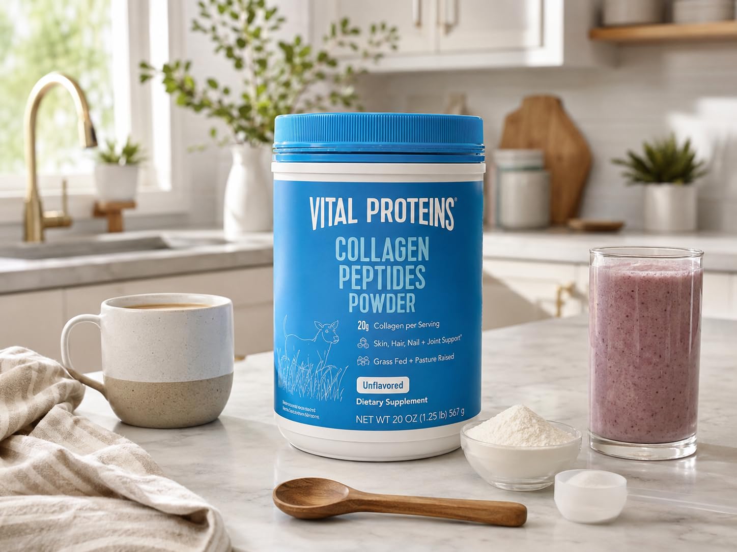 Vital Proteins Collagen Peptides Powder Supplement, Hydrolyzed Collagen Peptides Travel Pack, 20 Individual Packets customer photo 1