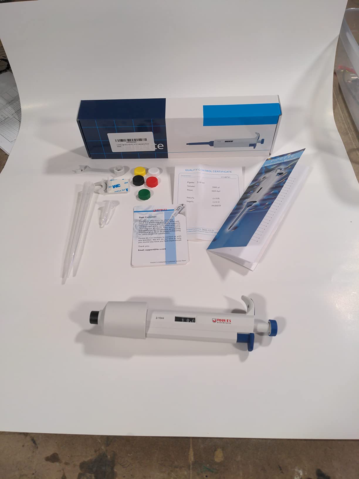 FOUR E'S SCIENTIFIC 1ml Single-Channel Pipettor Adjustable Variable Volume 100-1000ul Micro Pipette High Accurate Pipettor for Laboratory customer photo 1