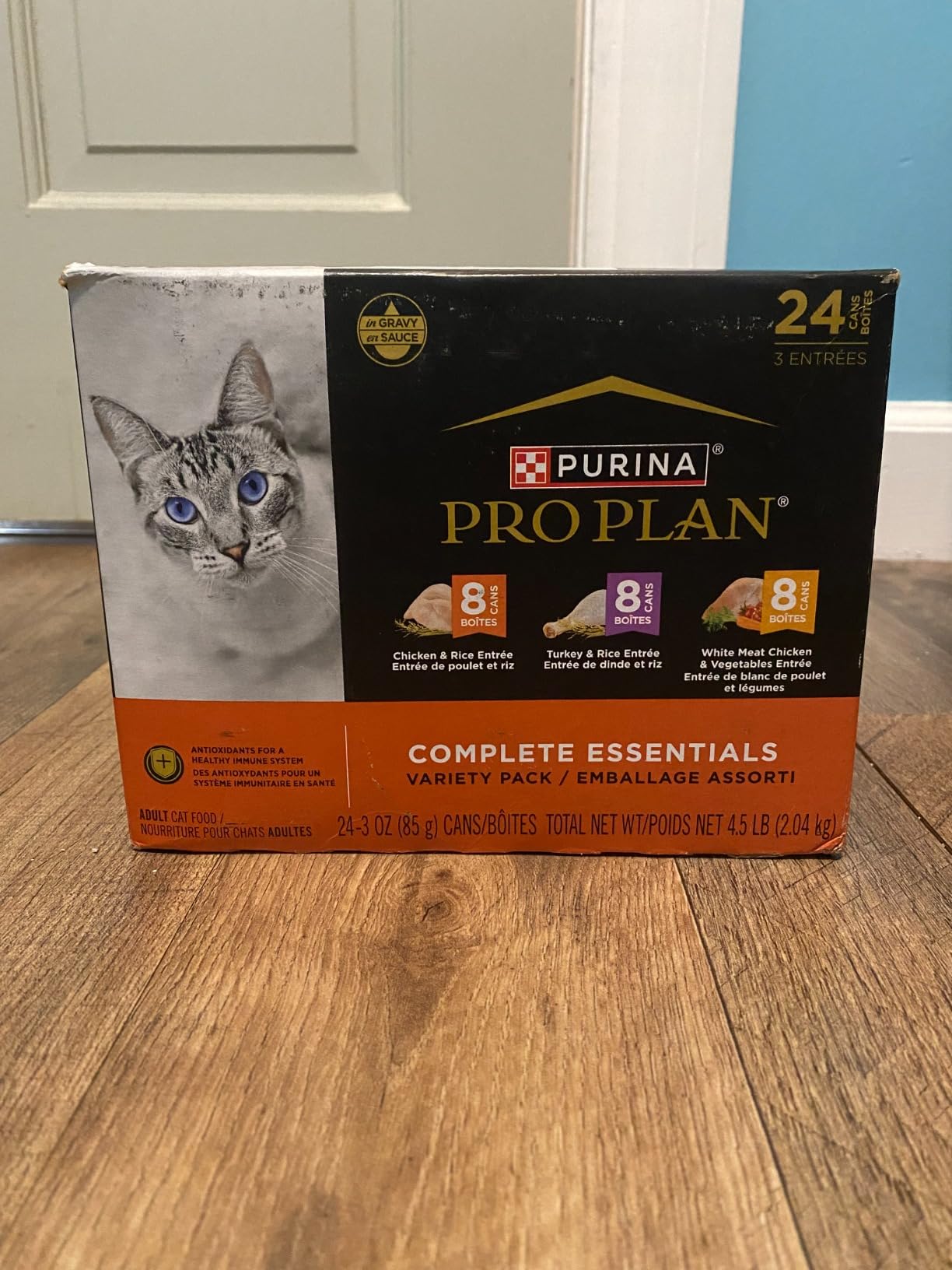Purina Pro Plan High Protein Gravy Wet Cat Food Variety Pack, Complete Essentials Chicken and Turkey Favorites - (Pack of 24) 3 oz. Cans customer photo 1
