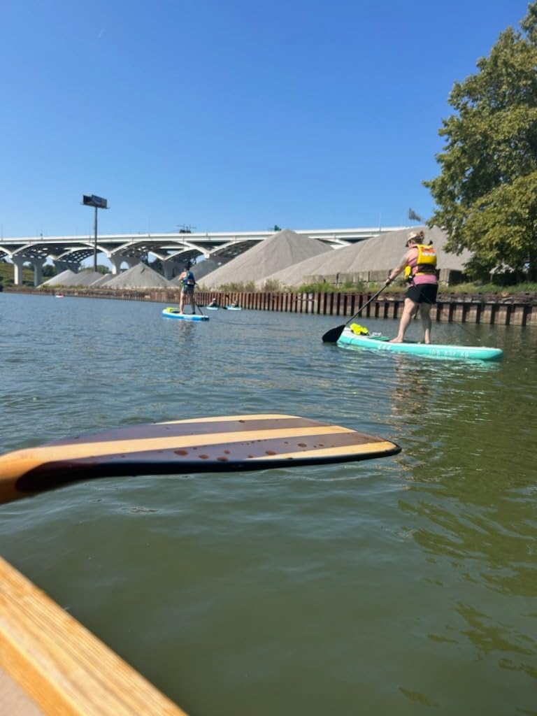 BENDING BRANCHES Cruiser Plus 11 Wood Canoe Paddle - 18-Laminate Basswood Shaft, Rockgard® Protected Hardwood Blade with Fiberglass Wrap, 11° Bent Shaft, Classic Palm Grip for Rivers & Lakes customer photo 1