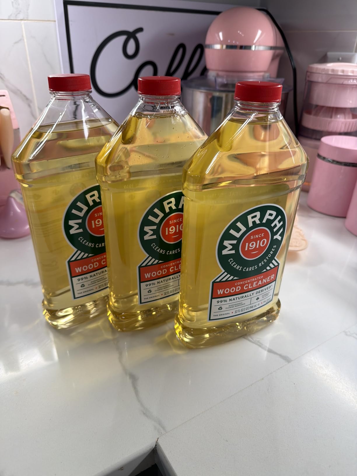 Murphy Oil Soap Wood Cleaner, Citronella Oil Scent, 32 fl oz Bottle 3 Pack | Concentrated formula, finished wood floors, hardwood cleaner, wood cabinet cleaner, no-rinse floor cleaner customer photo 2