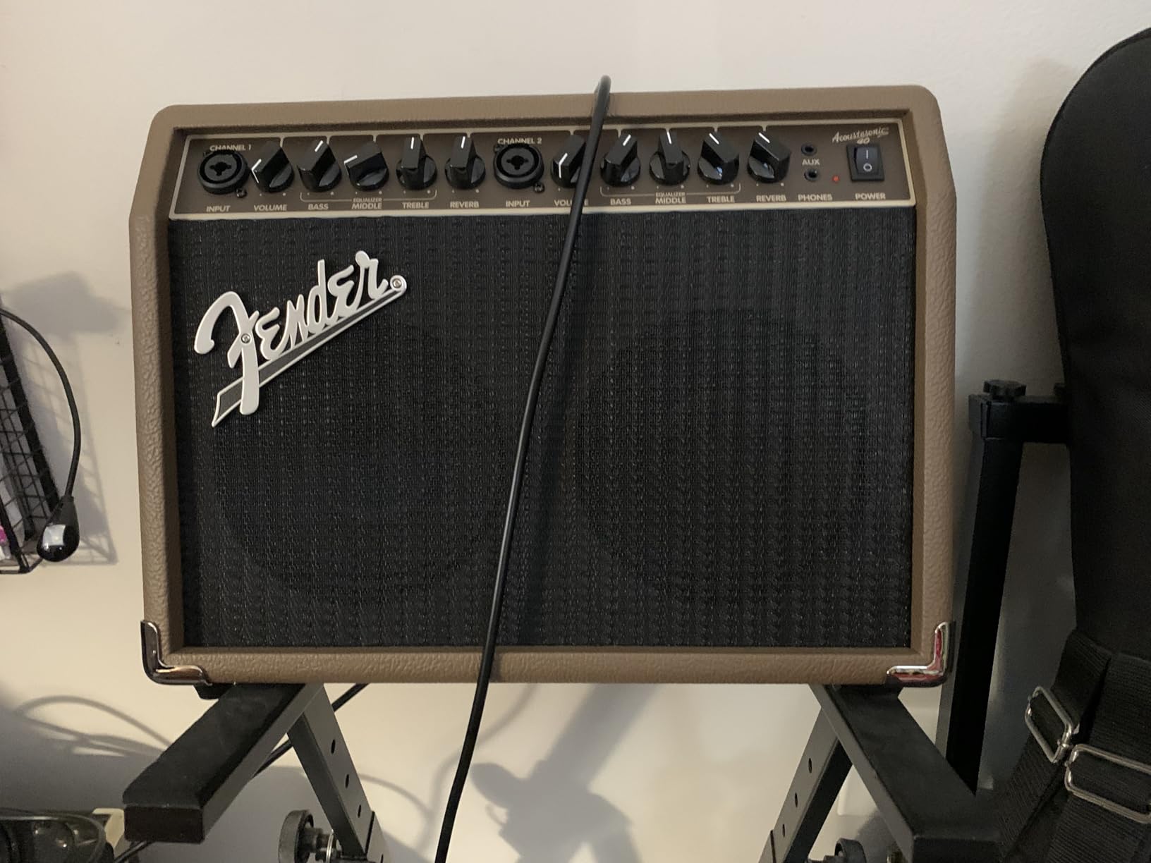 Fender Acoustasonic 40 Acoustic Guitar Amplifier, 40-Watt Portable Combo Amp with Dual 6.5