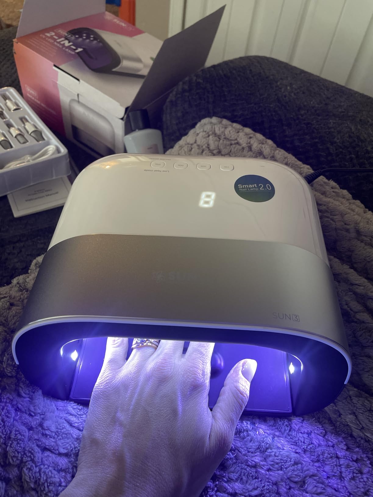 SUNUV SUN3 Professional UV LED Nail Lamp, Wired UV Light for Gel Nails & Polish with 4 Timers & Smart Sensor, 39 LED Beads | Salon & Home Manicure Gift for Women customer photo 2