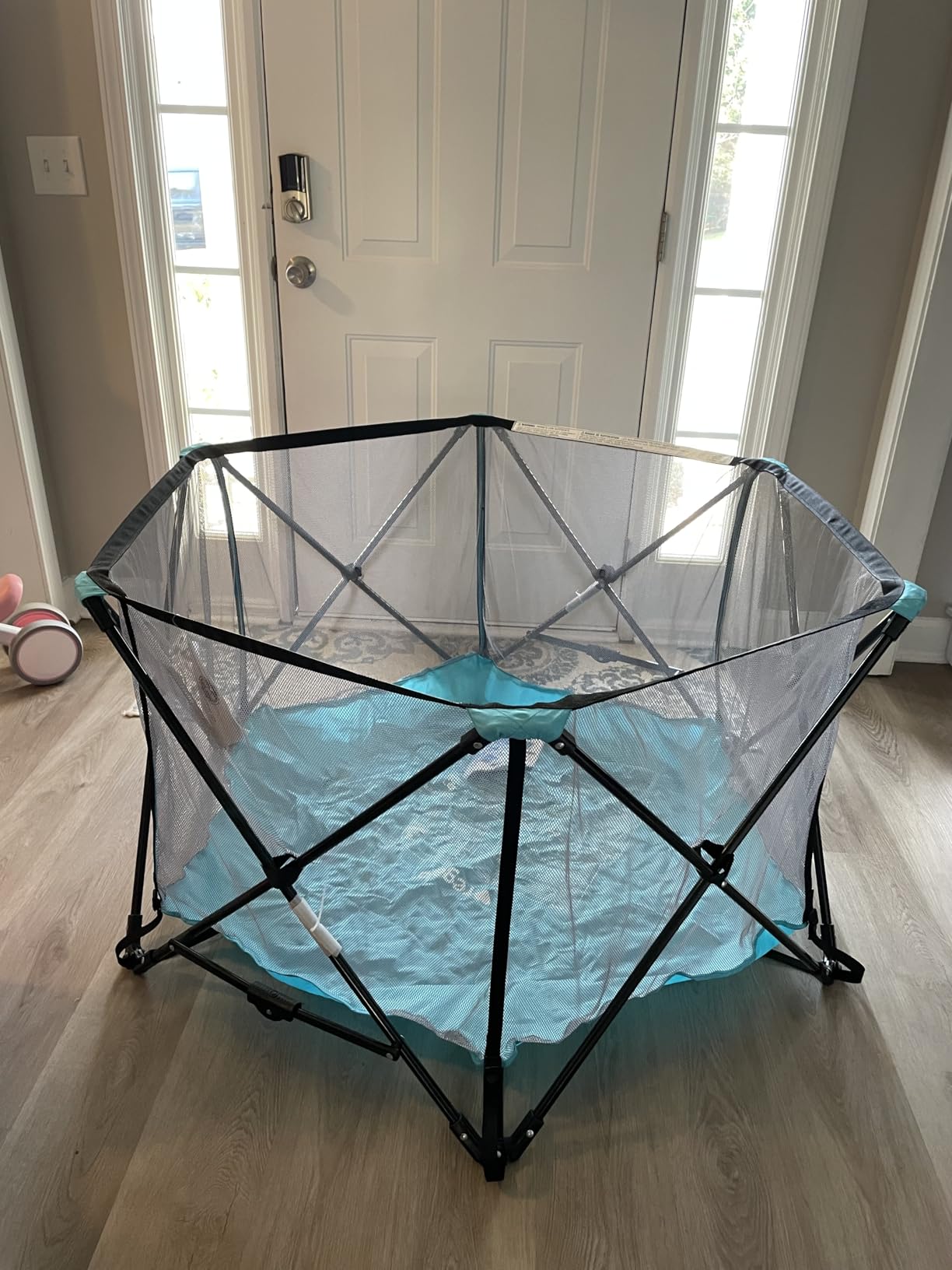 Regalo Safety My Play Portable Baby Playpen & Play Yard, Foldable 6-Panel Indoor Outdoor Playpen for Babies & Toddlers, Mesh Sides, Washable Fabric, 48