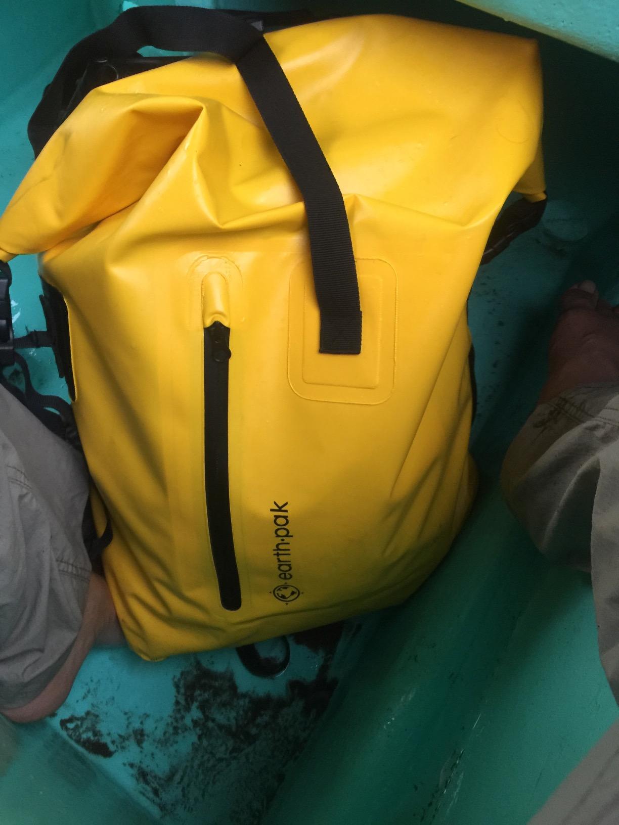 Earth Pak Waterproof Backpack - Heavy Duty Hiking Backpack - Roll-Top Closure Bag - Cushioned Dry Bag Waterproof Phone Case customer photo 2