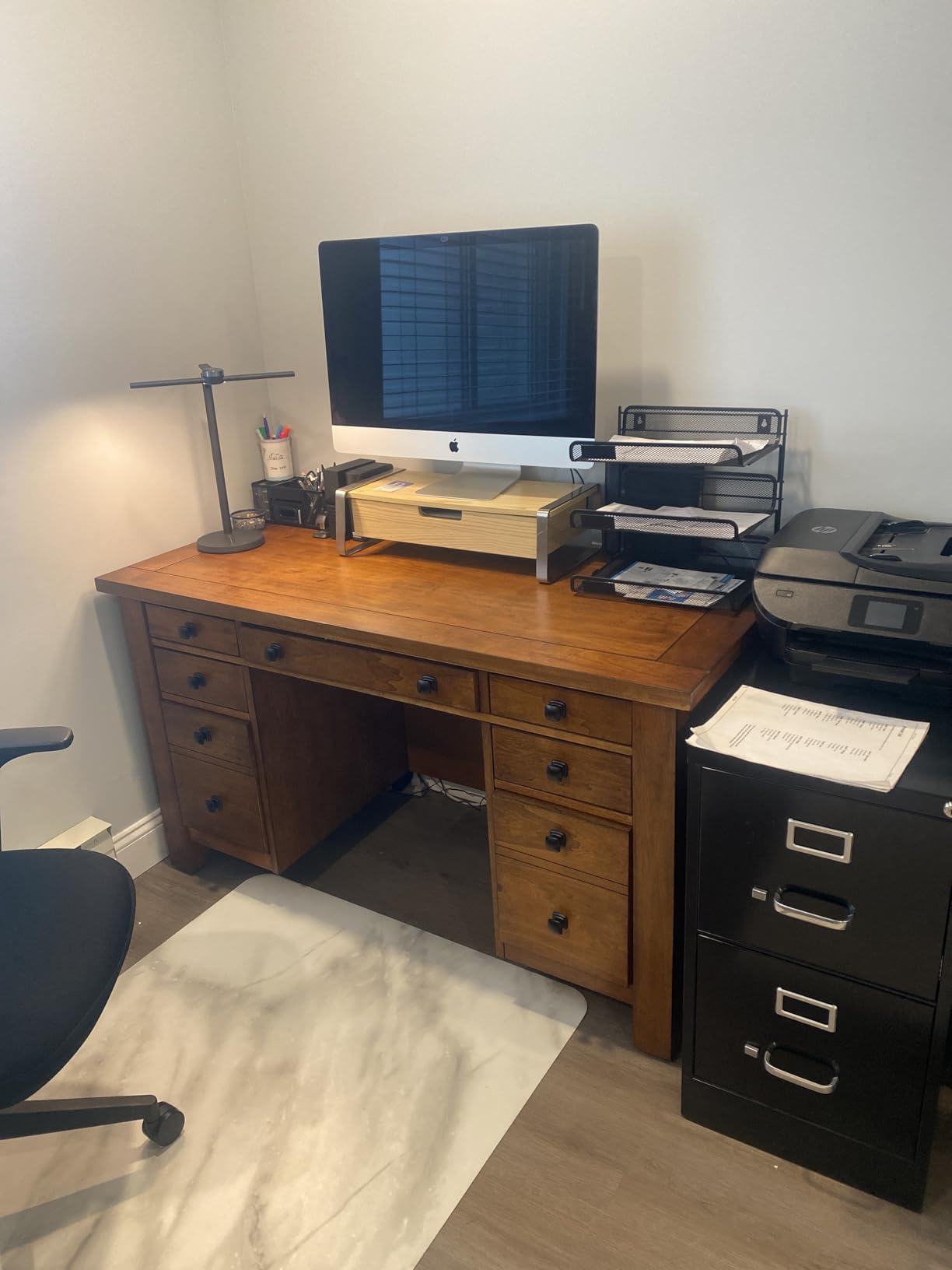 Homestyles Tahoe Aged Maple Executive Pedestal Desk customer photo 1