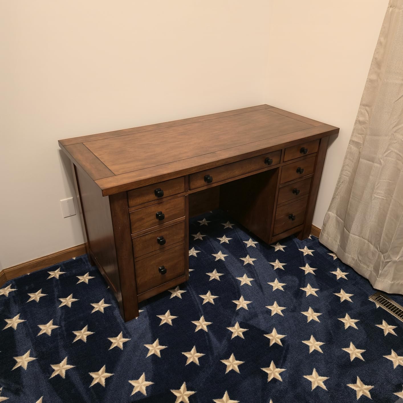 Homestyles Tahoe Aged Maple Executive Pedestal Desk customer photo 2