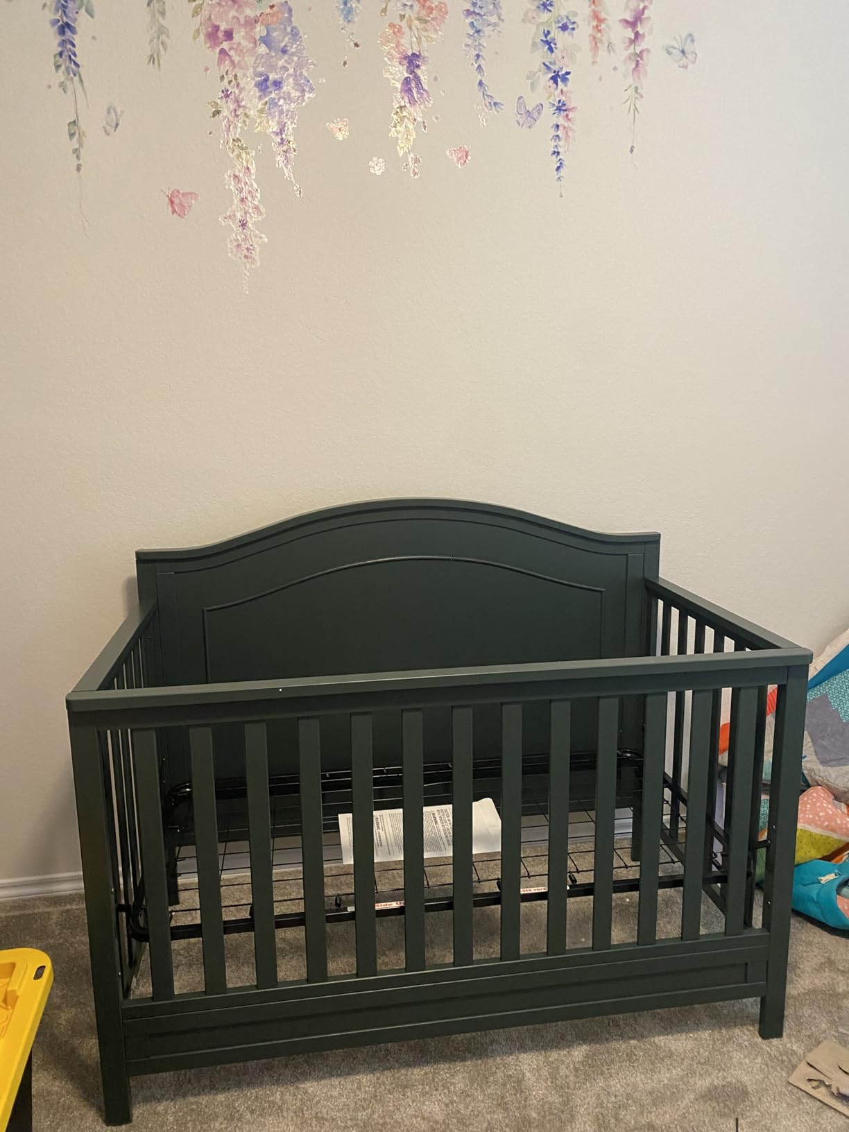 Davinci Charlie 4-in-1 Convertible Crib - GREENGUARD Gold Certified - Converts from Baby Crib to Toddler Bed, Daybed, and Full-Size Bed Effortlessly - 4 Adjustable Heights - Wooden White Baby Bed customer photo 2