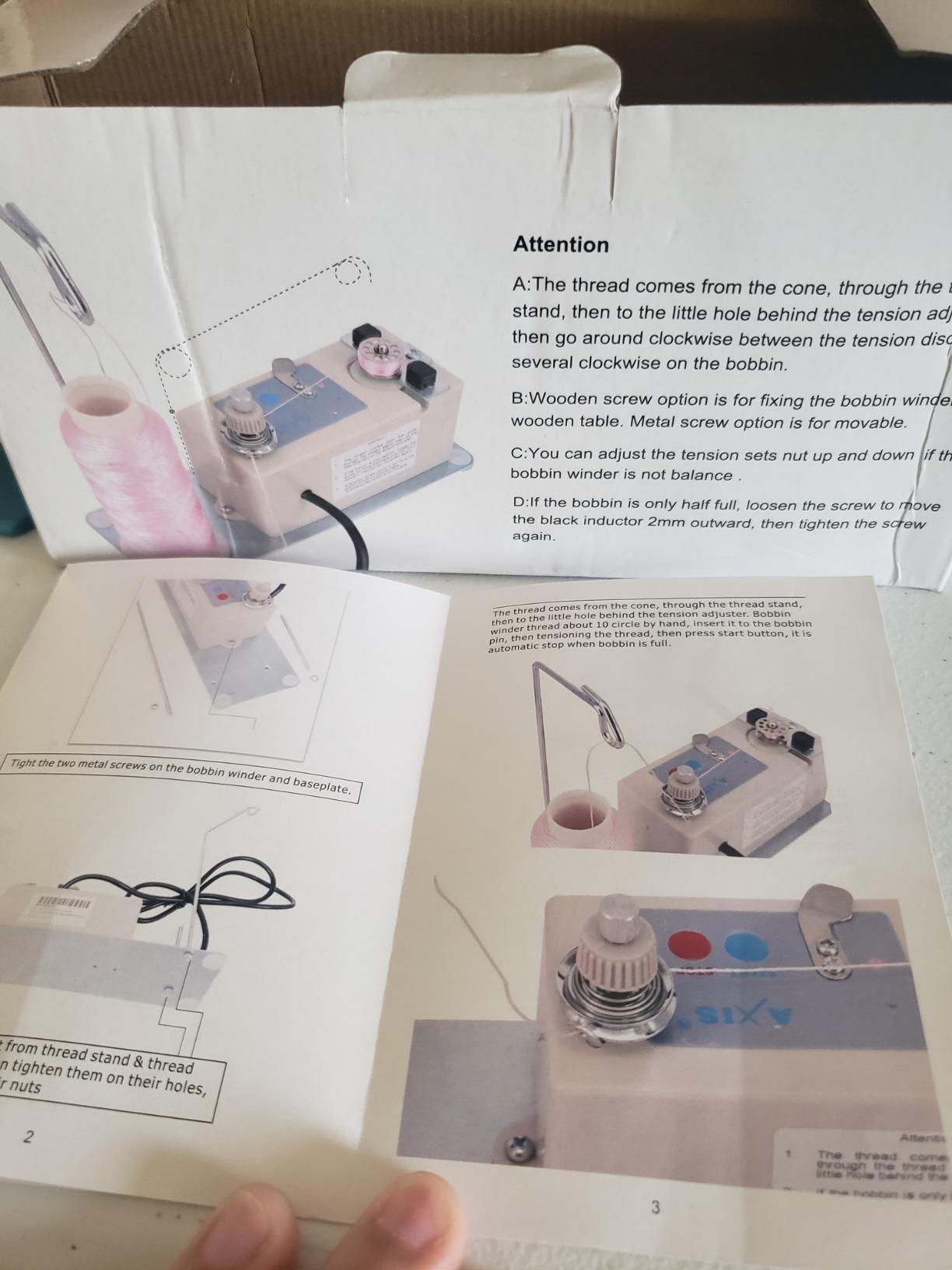 Axis Bobbin Winder Portable Automatic Bobbin Winder Bobbin Class15 L M Style for Juki Janome Brother Singer Quilting Embroidery Sewing Machine Bobbin Max Dia 1.1