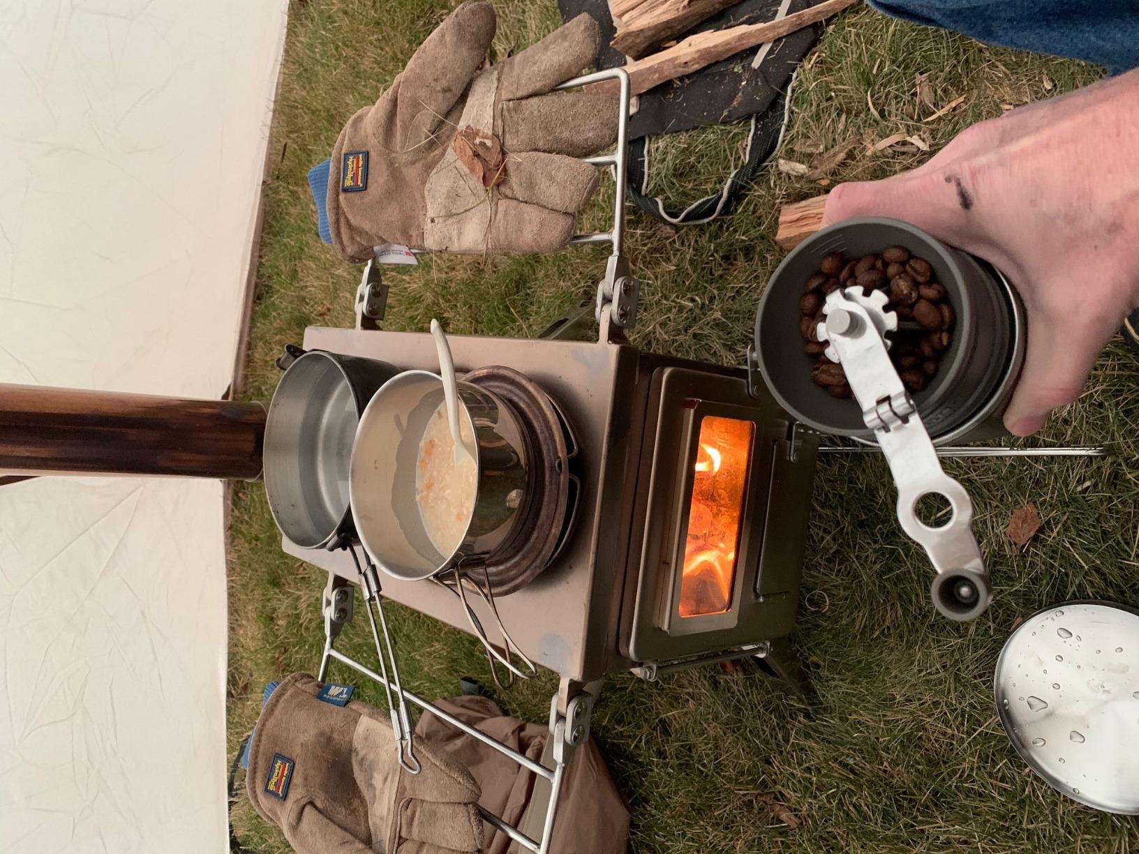 Winnerwell Nomad Medium Tent Stove | Tiny Portable Wood Burning Stove for Tents, Shelters, and Camping | 800 Cubic Inch Firebox | Precision Stainless Steel Construction | Includes Chimney Pipe customer photo 1