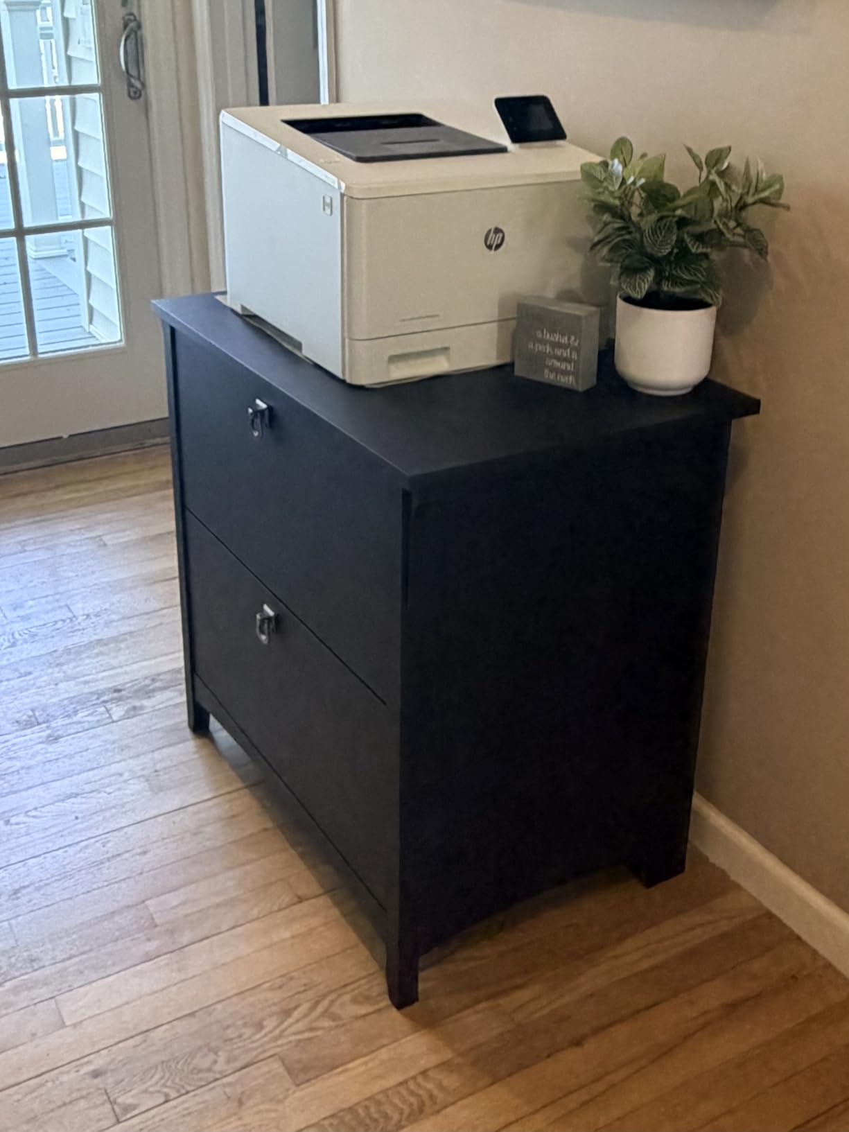 Bush Home Salinas 2 Drawer Lateral File Cabinet in Vintage Black, Home Office Storage Solution, Organizer with Drawers for Workspace, Filing Unit customer photo 2