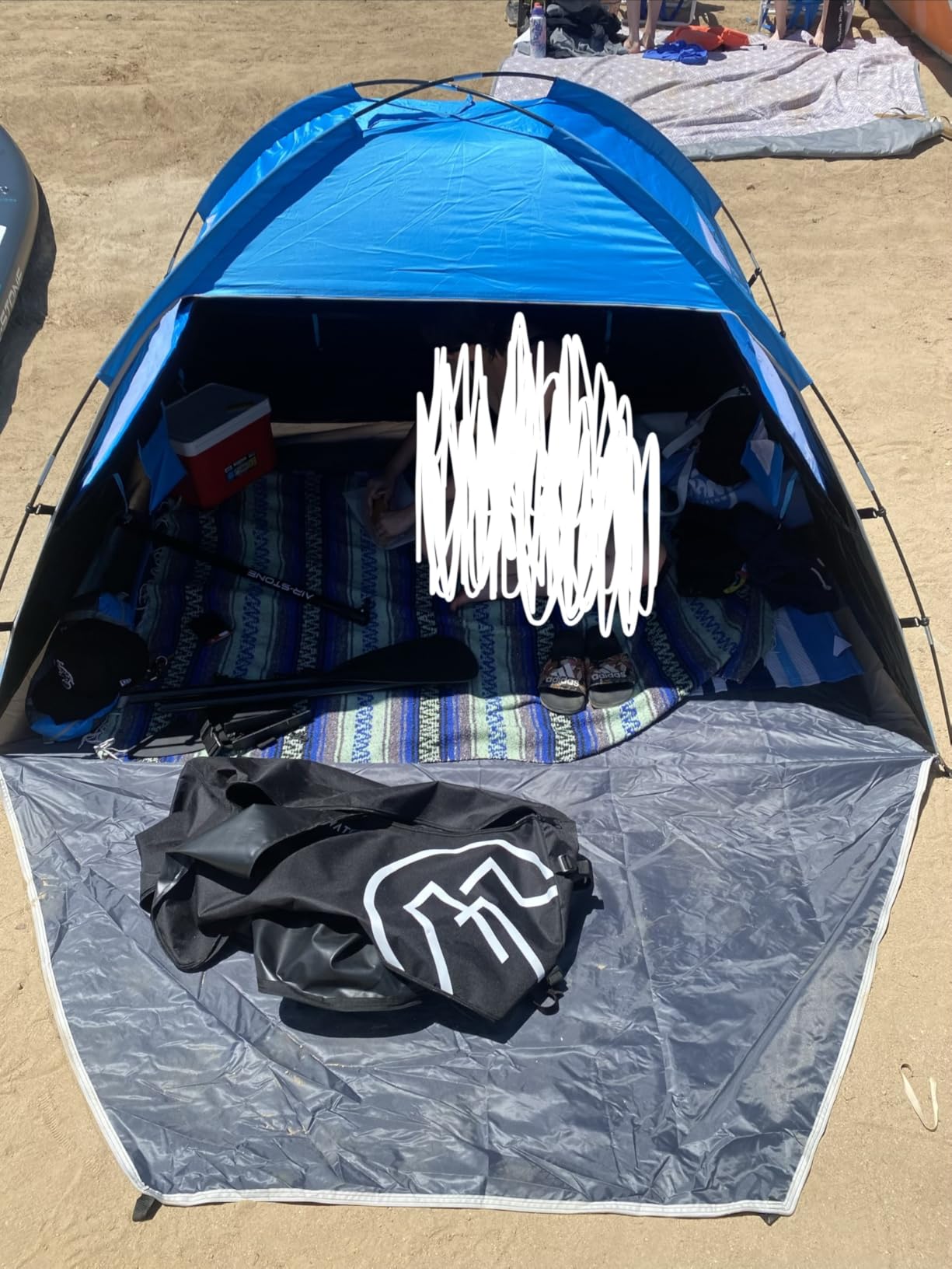 Gorich Beach Tent Sun Shelter for 3/4/6/8/10 Person with UPF 50+ UV Protection, Lightweight & Easy Setup Beach Shade Canopy, Portable Beach Shade Tent Beach Cabana customer photo 1