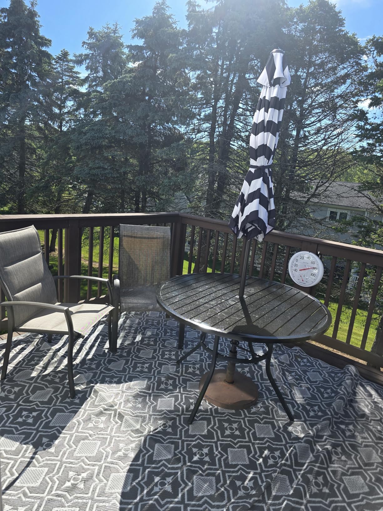 Blissun 7.5 ft Patio Umbrella, Yard Umbrella, Outdoor Market Umbrella with Push Button Tilt Crank (Tan) customer photo 1