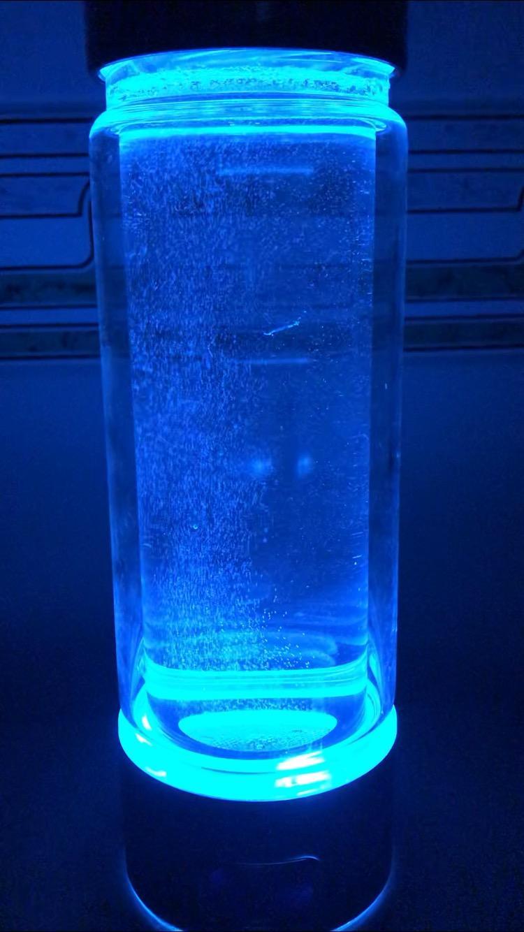 LevelUpWay Hydrogen Water Bottle Generator - Up to 3310 PPB Hydrogen, Lab-Tested by H2 Analytics, SPE/PEM Technology, Premium Borosilicate Glass, Portable for Daily Hydration customer photo 1