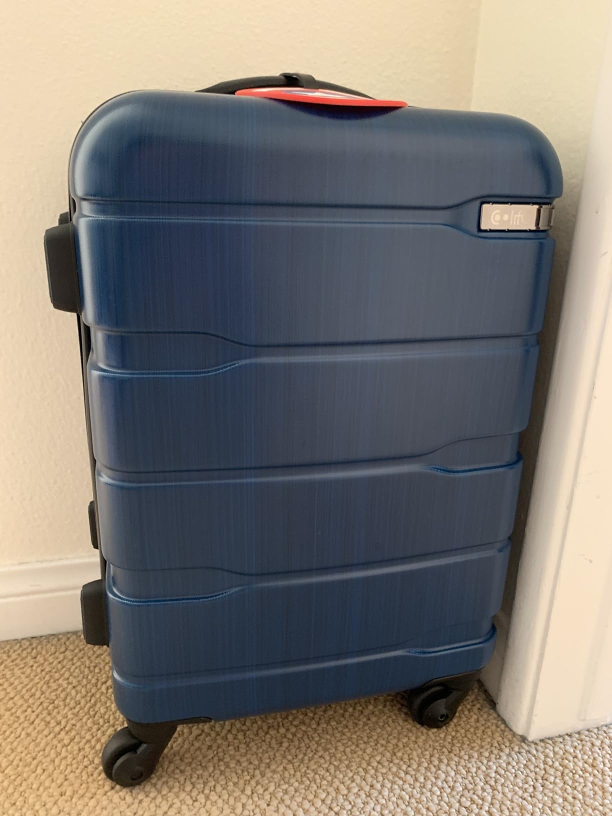 Coolife Luggage Set 3 Piece Hardside PC+ABS Suitcase with TSA Lock, Expandable Large Checked Luggage, Lightweight Rolling Carry On with Spinner Wheels (20/24/28 Inch, Caribbean Blue) customer photo 1