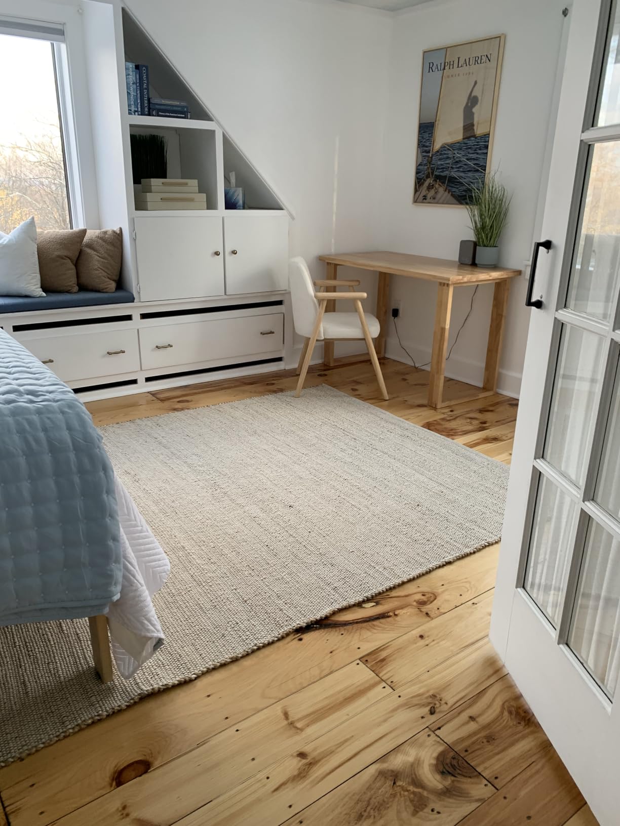 nuLOOM 6x9 Elfriede Jute & Cotton Hand Woven Area Rug, Natural, Solid Rustic Farmhouse Style, Weaved Design, Natural Fiber, For Bedroom, Living Room, Dining Room, Hallway, Office, Entryway customer photo 1