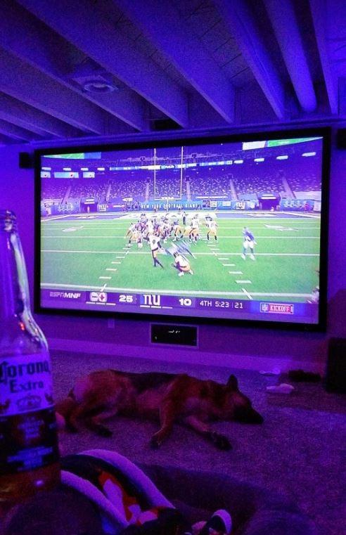 ShowMaven 100in Fixed Frame Projector Screen, Diagonal 16:9, Active 3D 4K Ultra HD Projector Screen for Home Theater or Office customer photo 2