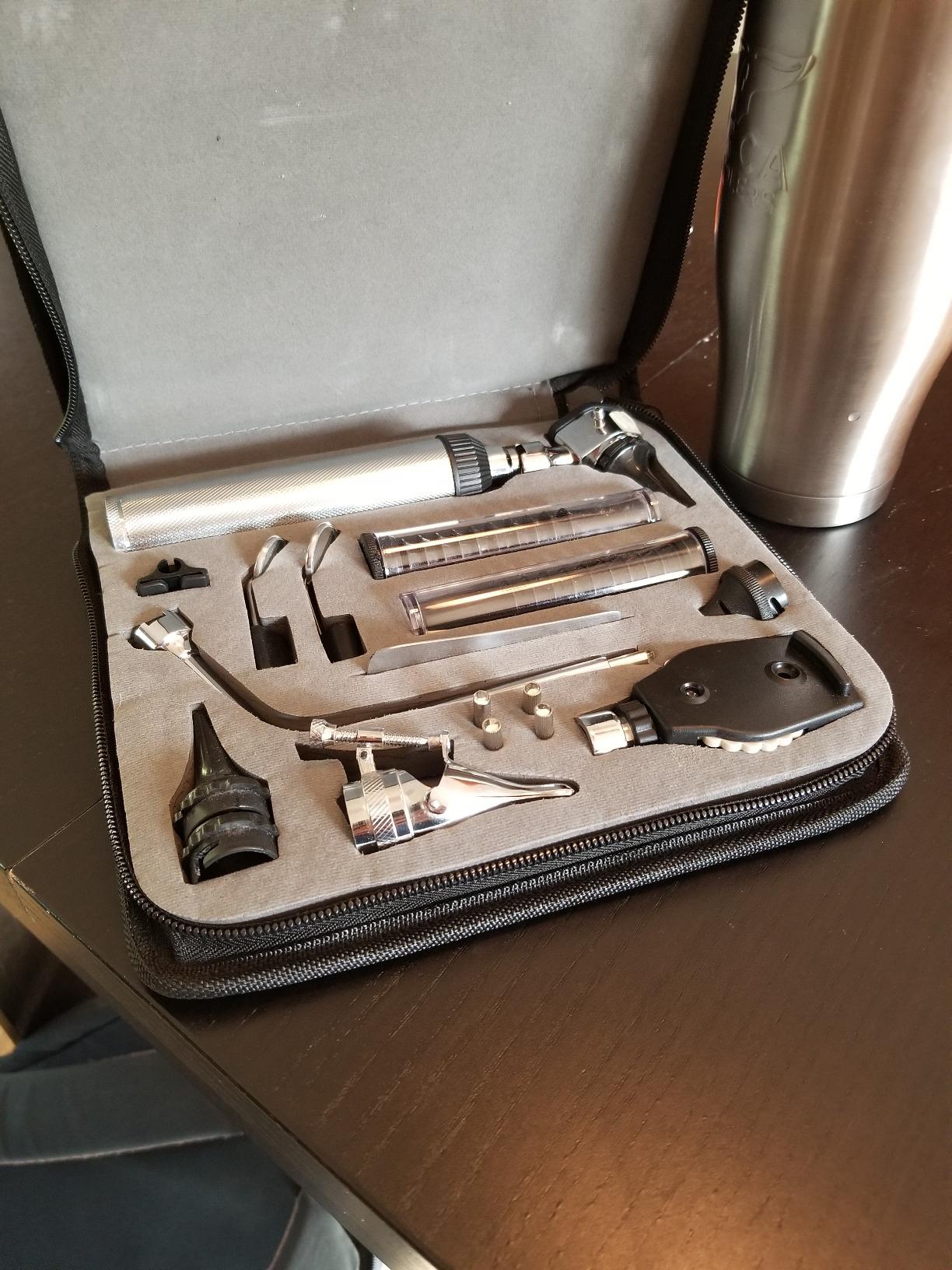 Zyrev Otoscope Oph Diagnostic Set - 36 Piece Medical and Nursing Student Otoscope/Opthalmoscope Diagnostic Kit - with Leather Case for Educational and Professional Settings (Regular) customer photo 2