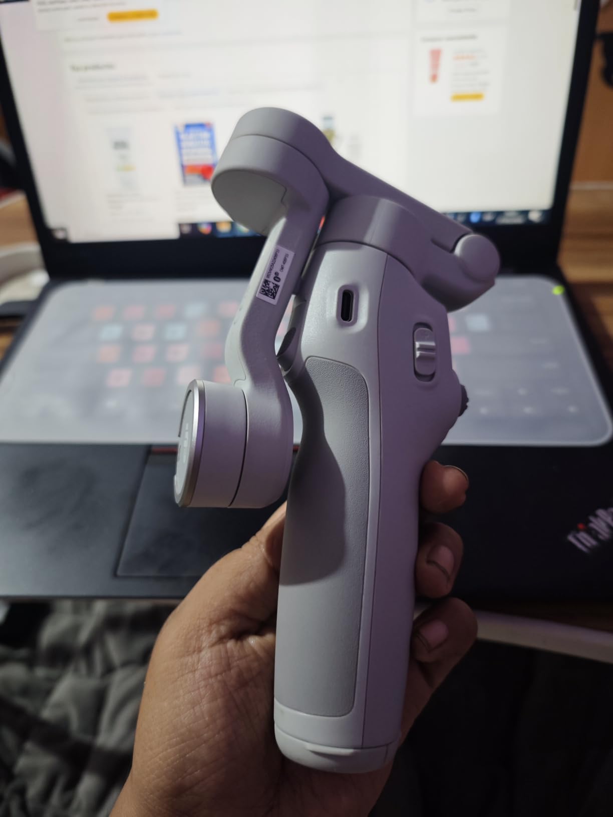 DJI Osmo Mobile 7 Gimbal Stabilizer for iPhone, Android, Built-in Tripod, Portable Stabilizer, 3-Axis Phone Gimbal, ActiveTrack 7.0, One-Tap Edit, 10hrs Use, Phone Charging customer photo 2