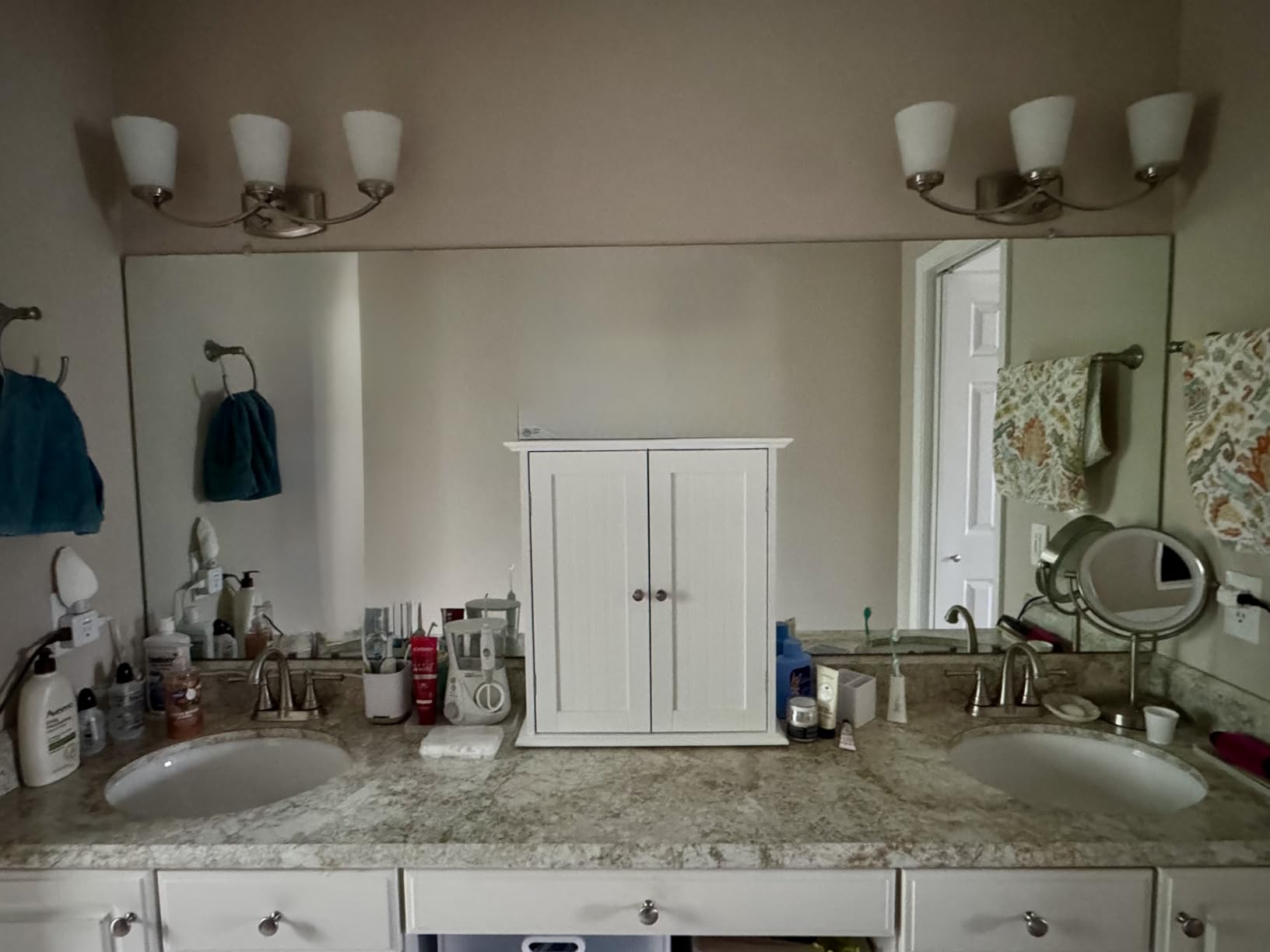 ChooChoo Bathroom Wall Cabinet with 2 Doors, Over The Toilet | 8.8