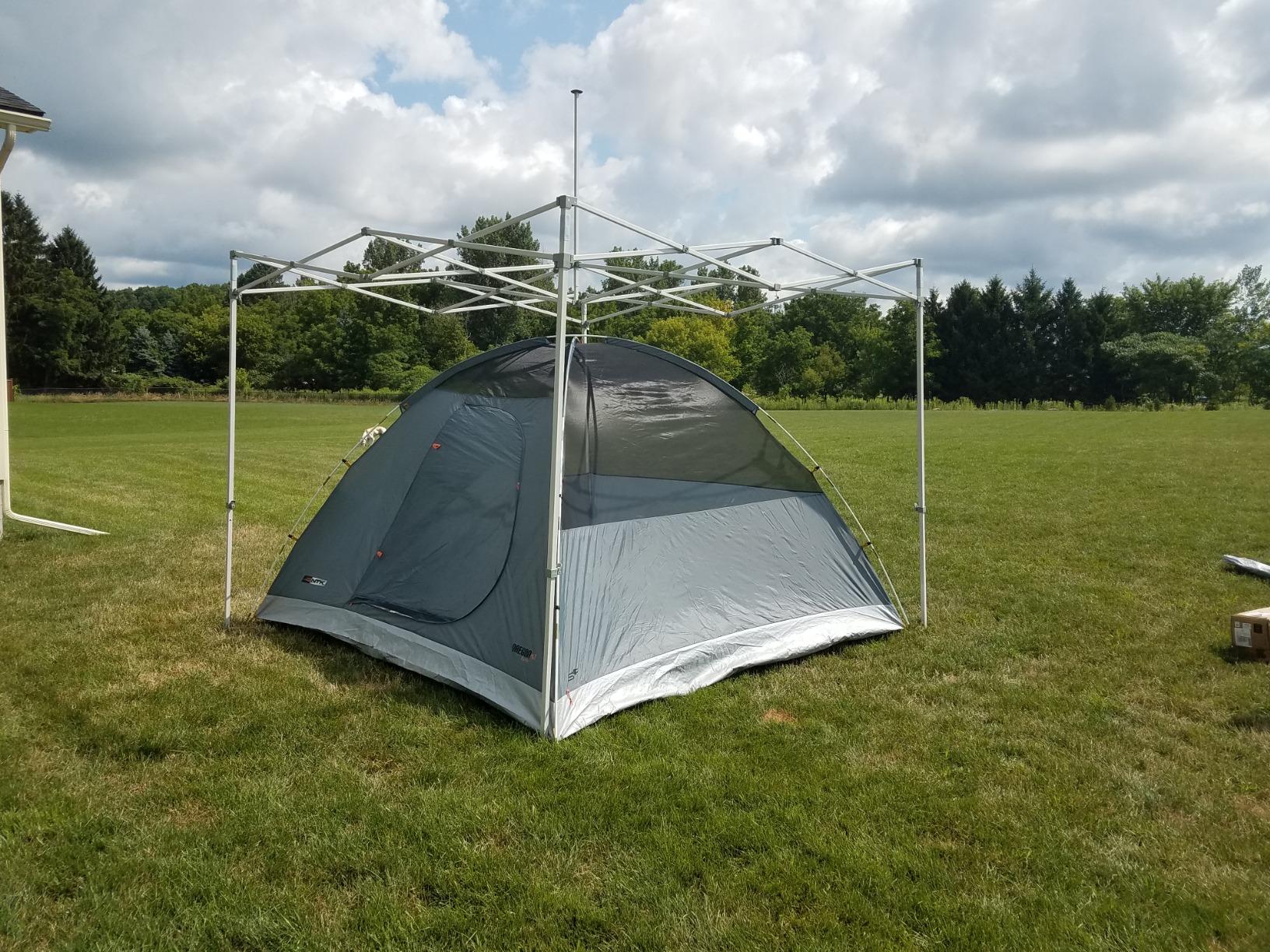 Eurmax USA 10x10ft Pop Up Canopy, Commercial Instant Tent for Outdoor Events, Patented No-Tip Rolling Storage Bag with 4 Sandbags, UV & Water Resistant, Heavy Duty Portable Shelter Gazebo, White customer photo 2